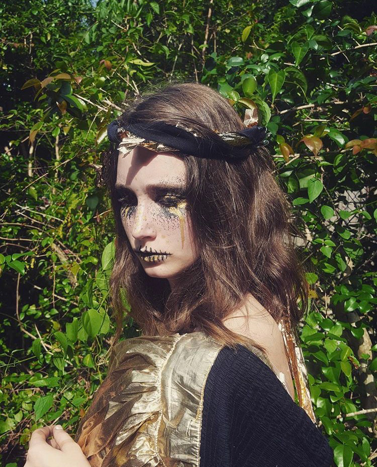 "October". Makeup look inspired by the month of October that I did on myself. (2016)