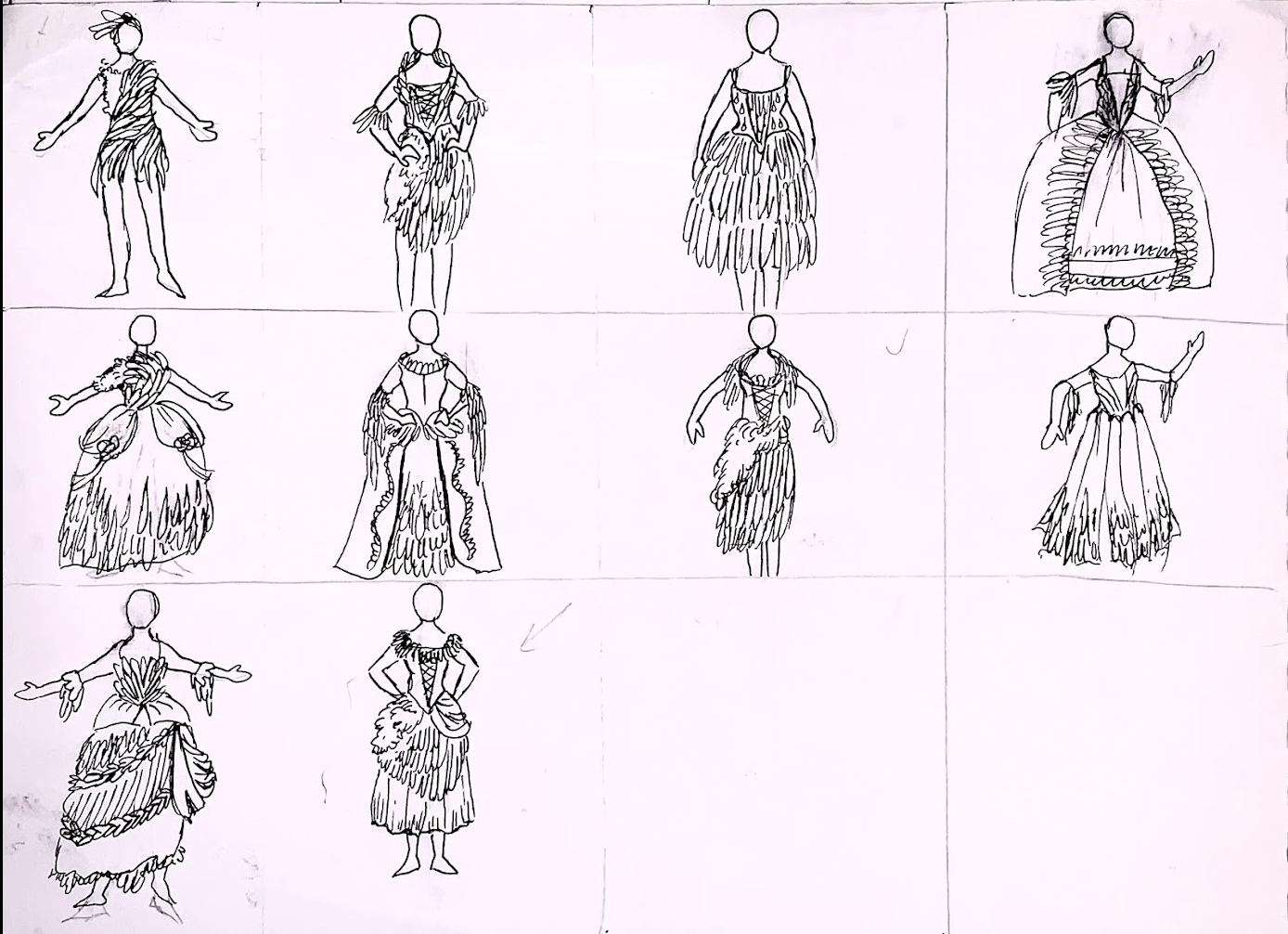 Rough thumbnails for Zerlina