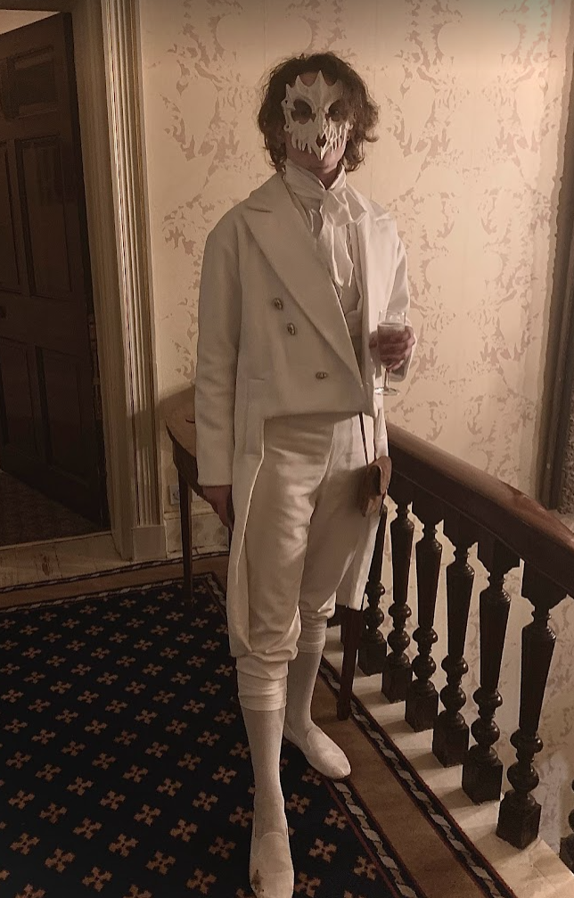 1812 skeleton theme costume worn to York Manor House gala.