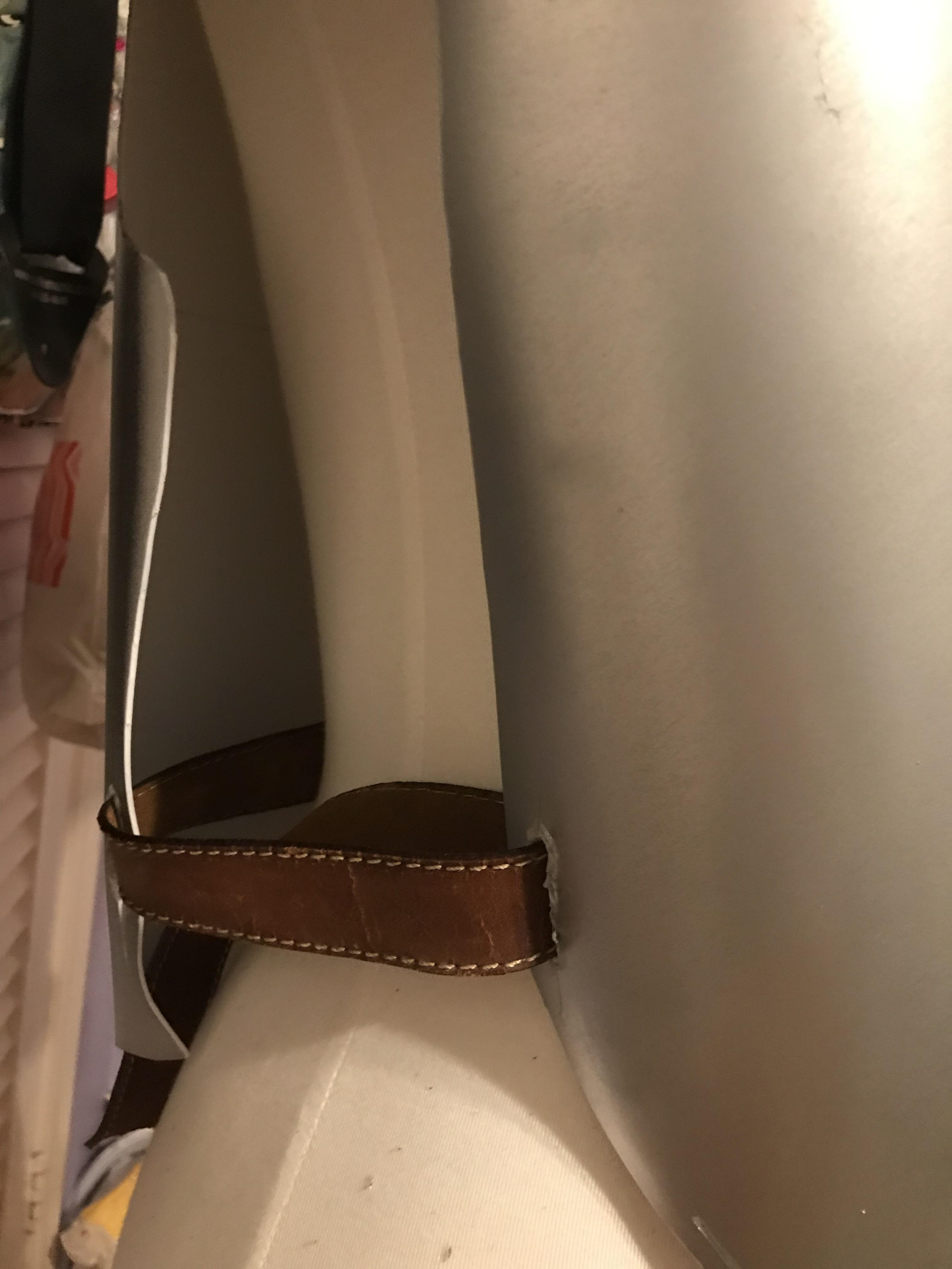 12. Finally, I added leather straps with clasps at the side in order to close the armour shut when worn on my model.