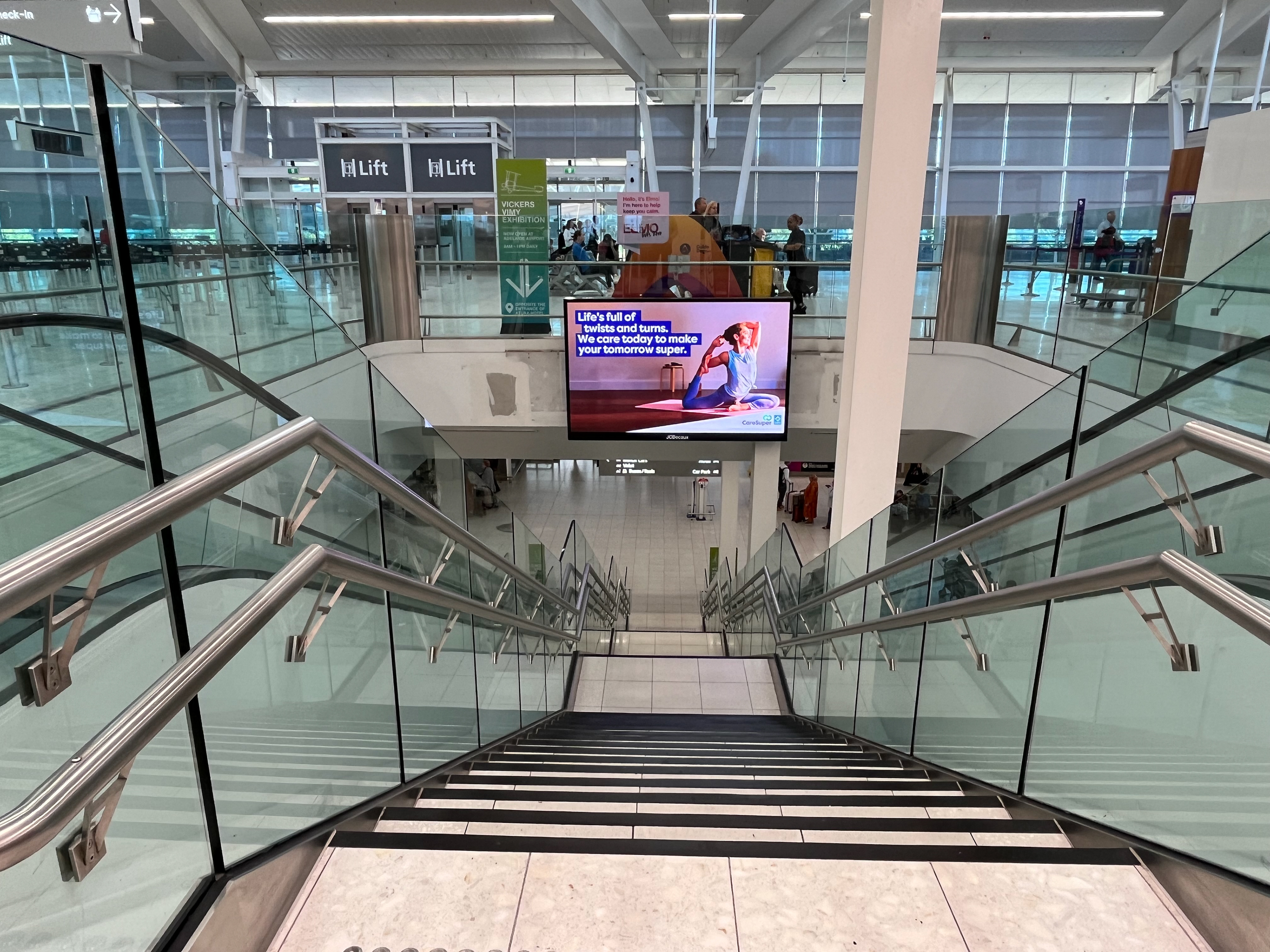 JCDecaux Adelaide Airport (Escalator Exit) | 2.6mm, 2.5mW x 1.5mH