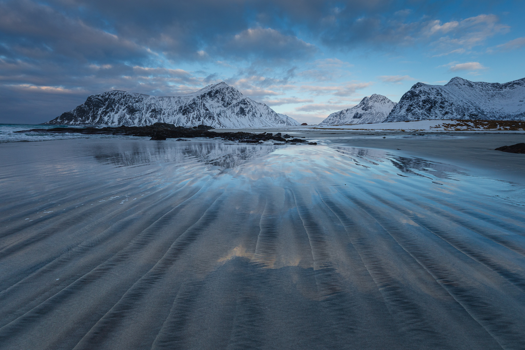 Canon RF 14mm F1.4L VCM zimowy krajobraz Lofotów test obiektywu