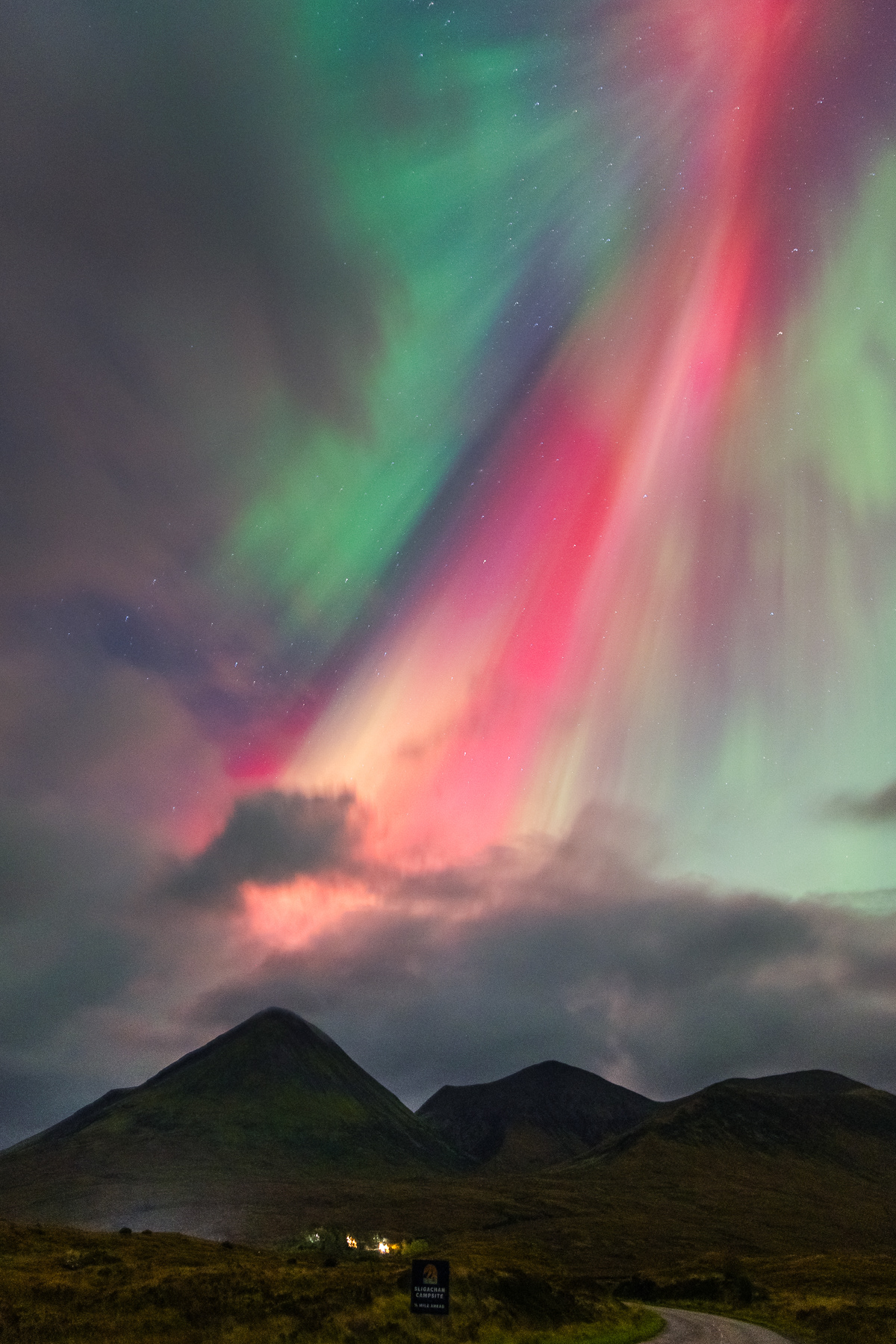 Zorza na Wyspie Skye
