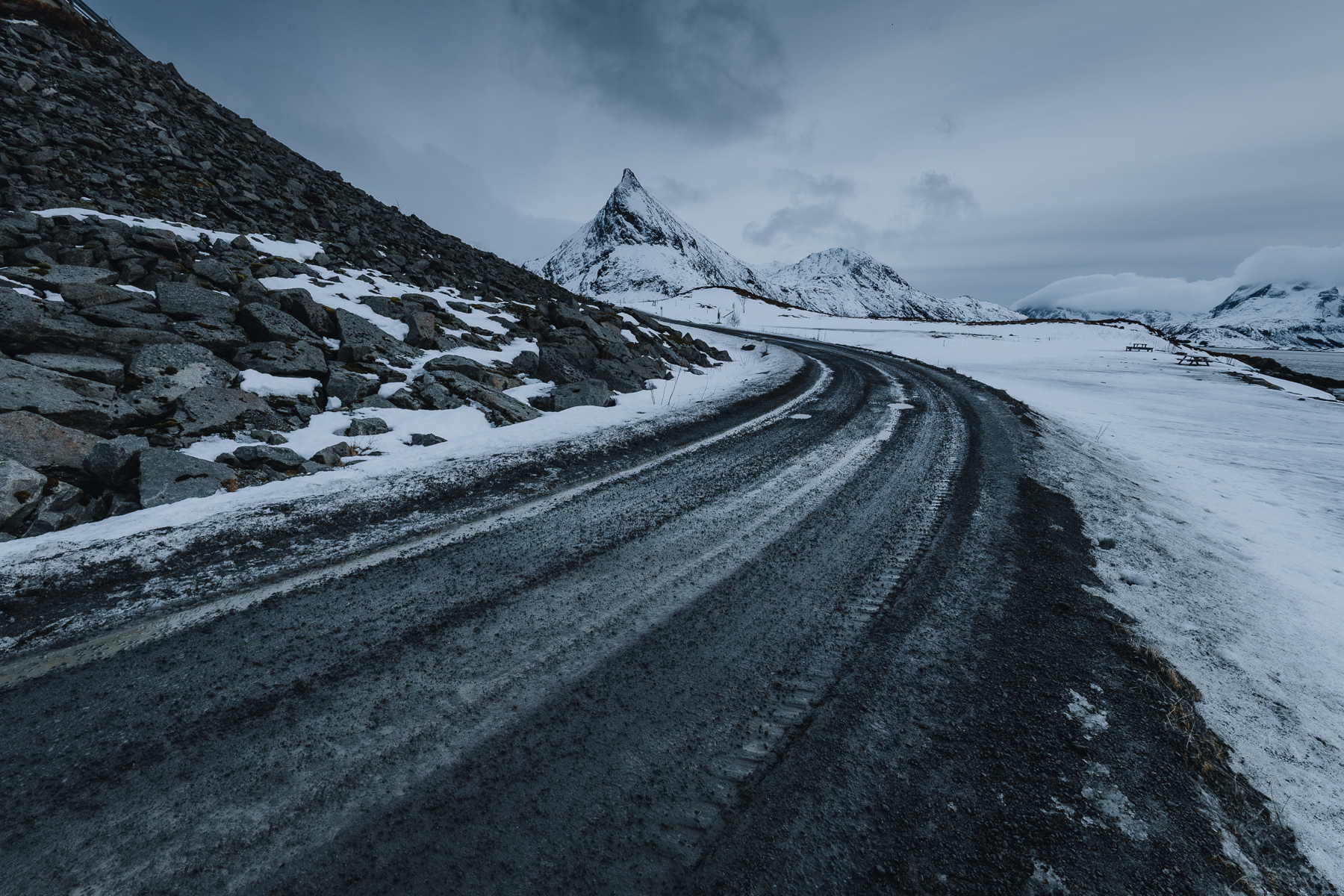 Canon RF 14mm F1.4L VCM zimowy krajobraz Lofotów test obiektywu