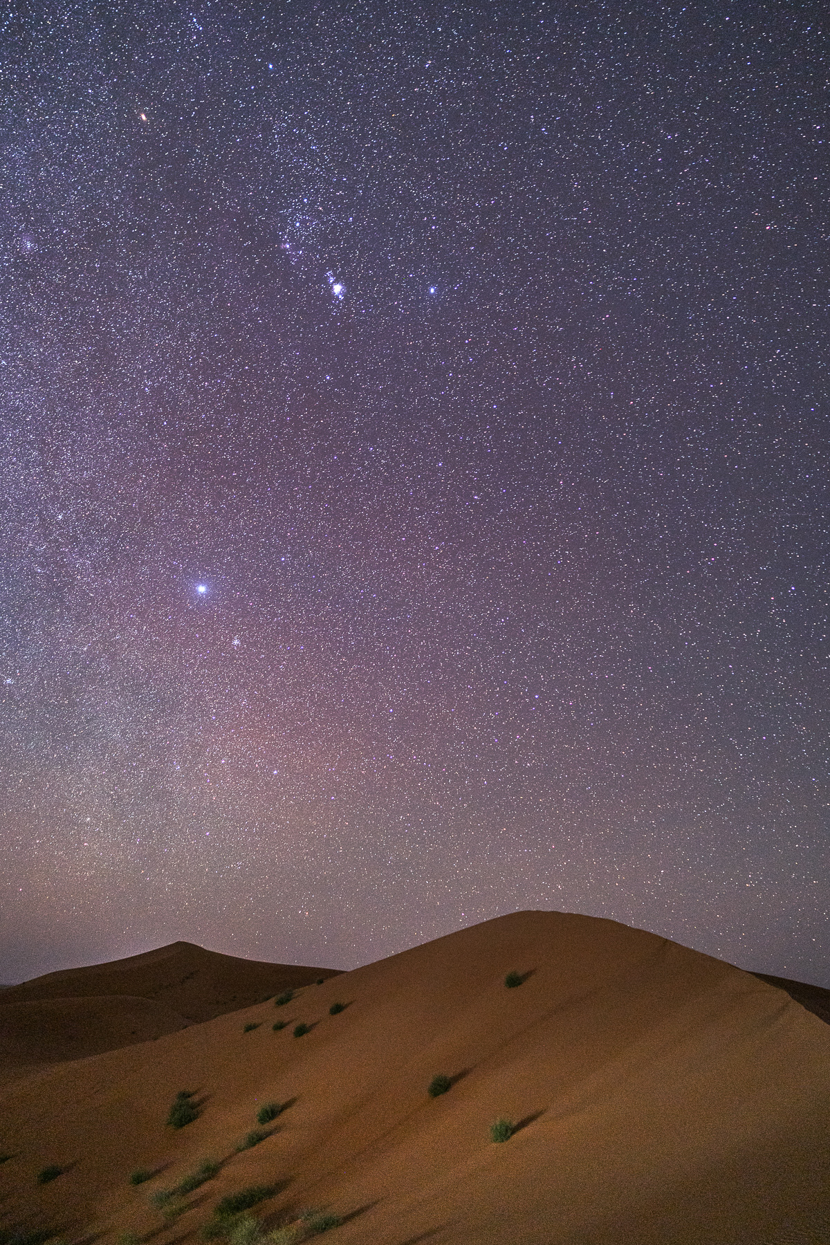 Zdjęcie nocne Canon RF 24mm F1.4L VCM astrofotografia f/1.4