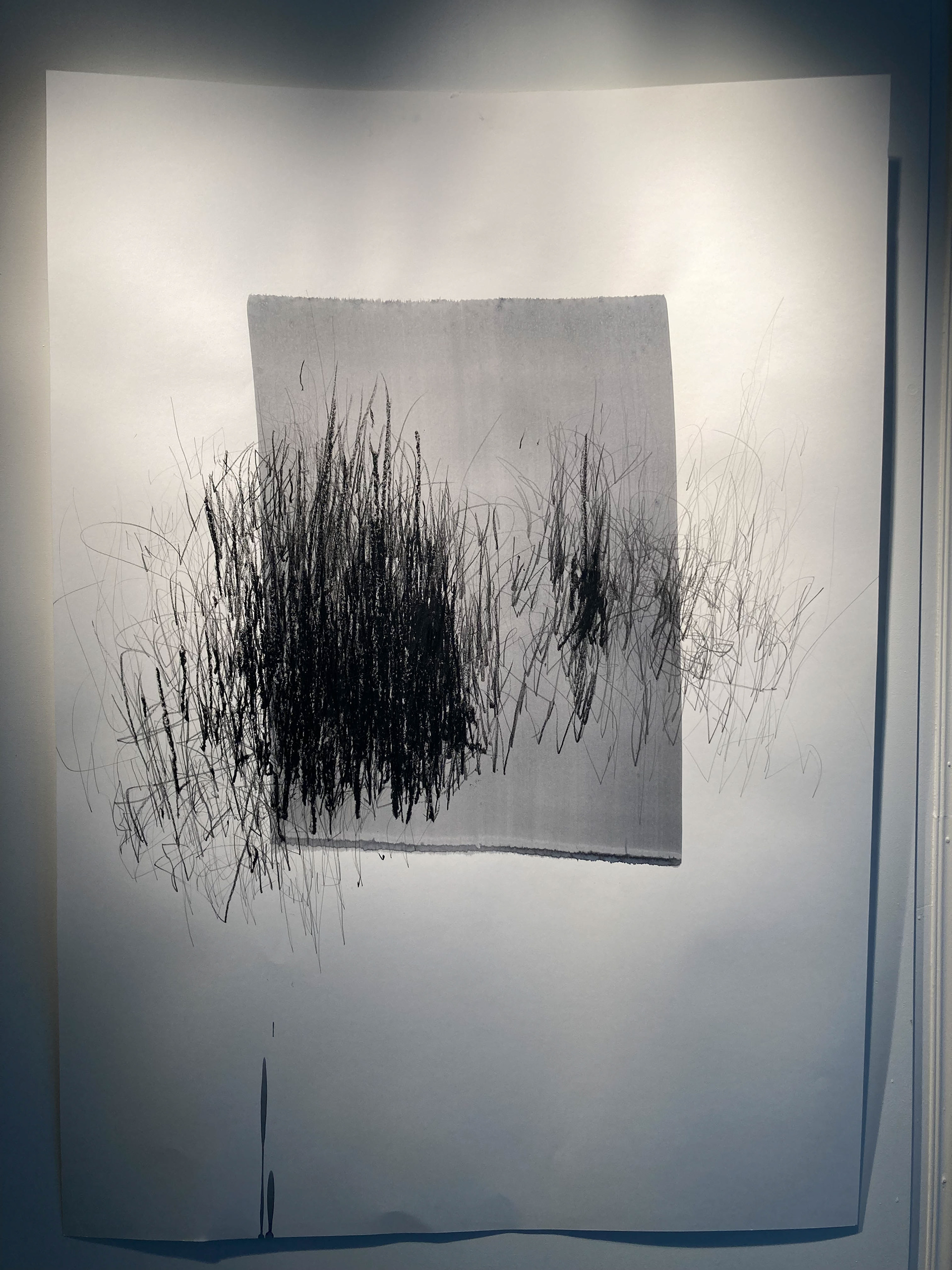 encre sur papier et pastels à l'huile