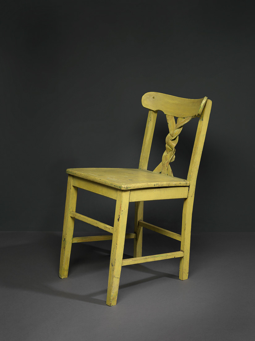 I never liked lemonade, 2013, found chair and mixed media.. 78 x 42 x 45 cm. Photography: Grant Hancock