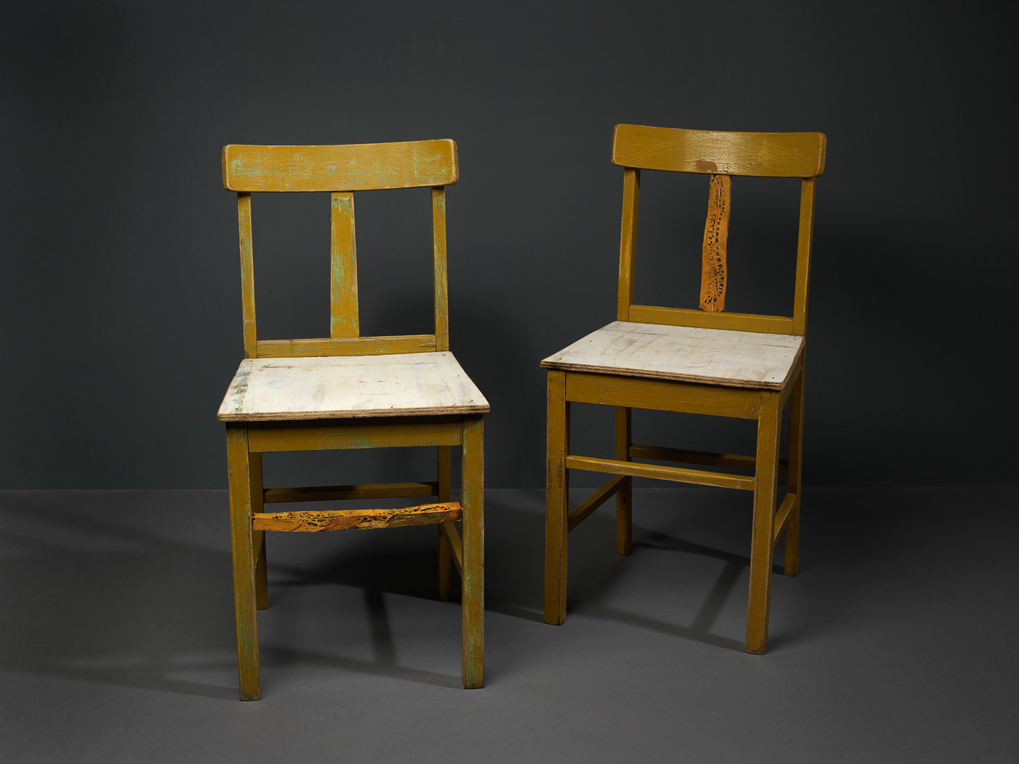 Breathe Me, 2013, found chairs, ficus macrophylla and mixed media. Each chair 80 x 42 x 45 cm. Photography: Grant Hancock