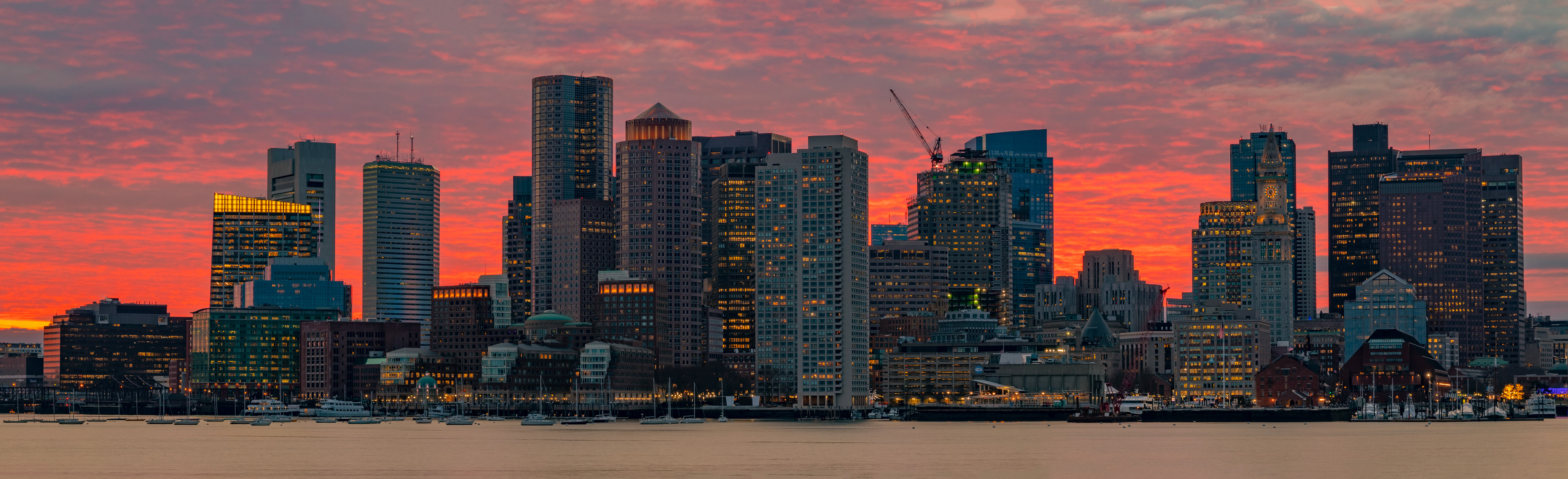 Boston Sunset Skyline