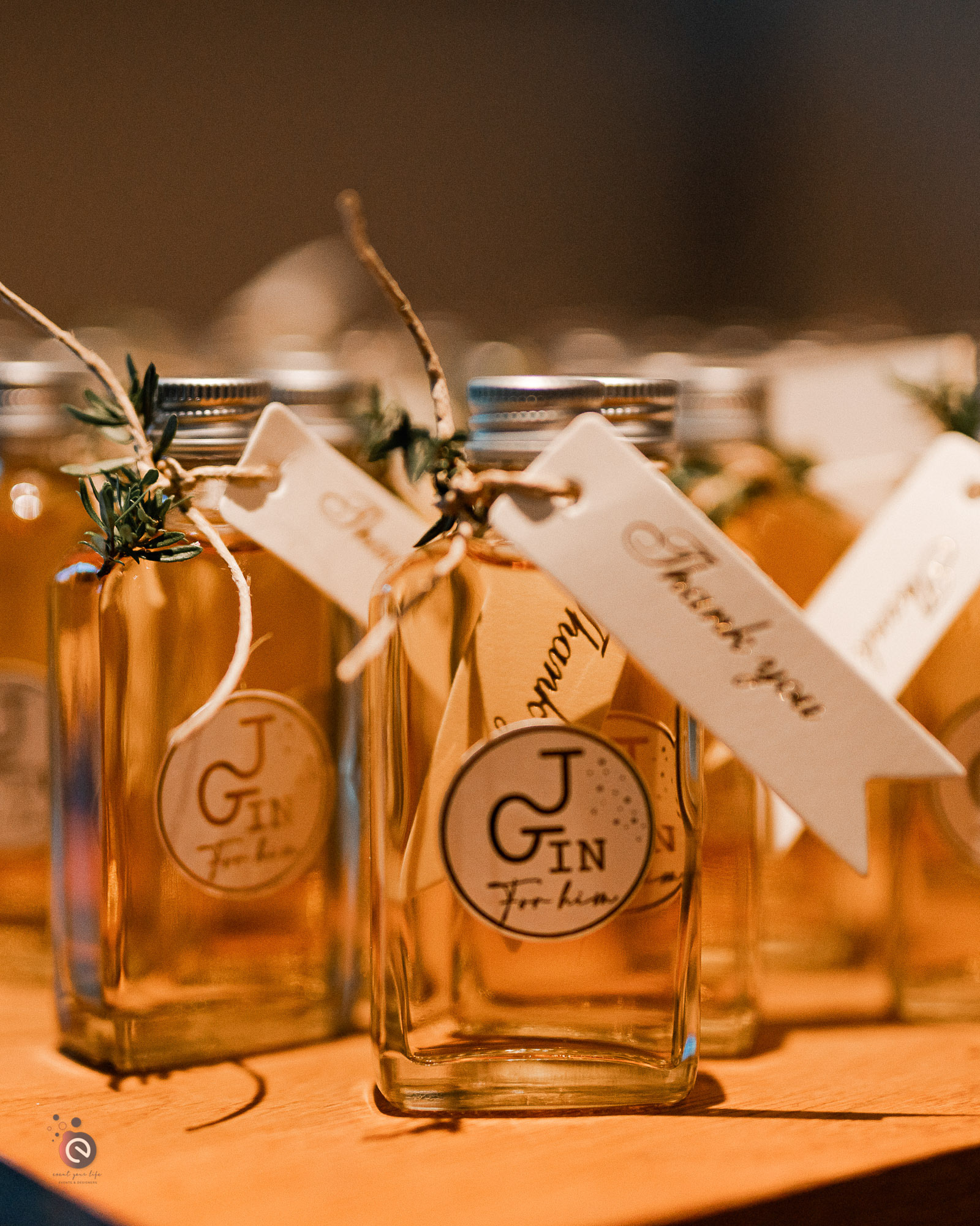 Étiquettes pour goodies personnalisé avec logo du couple