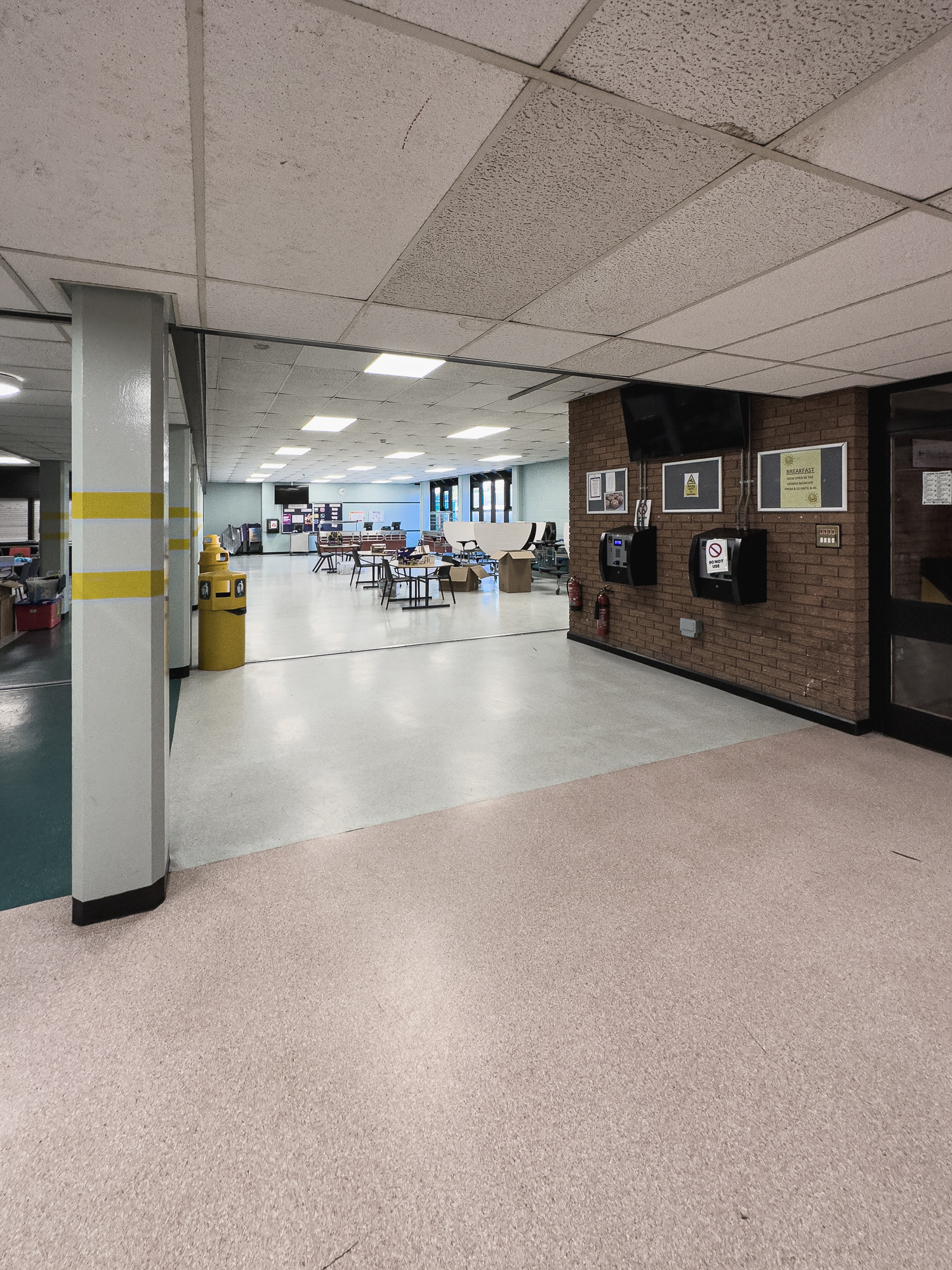 Social area looking back towards the school offices.