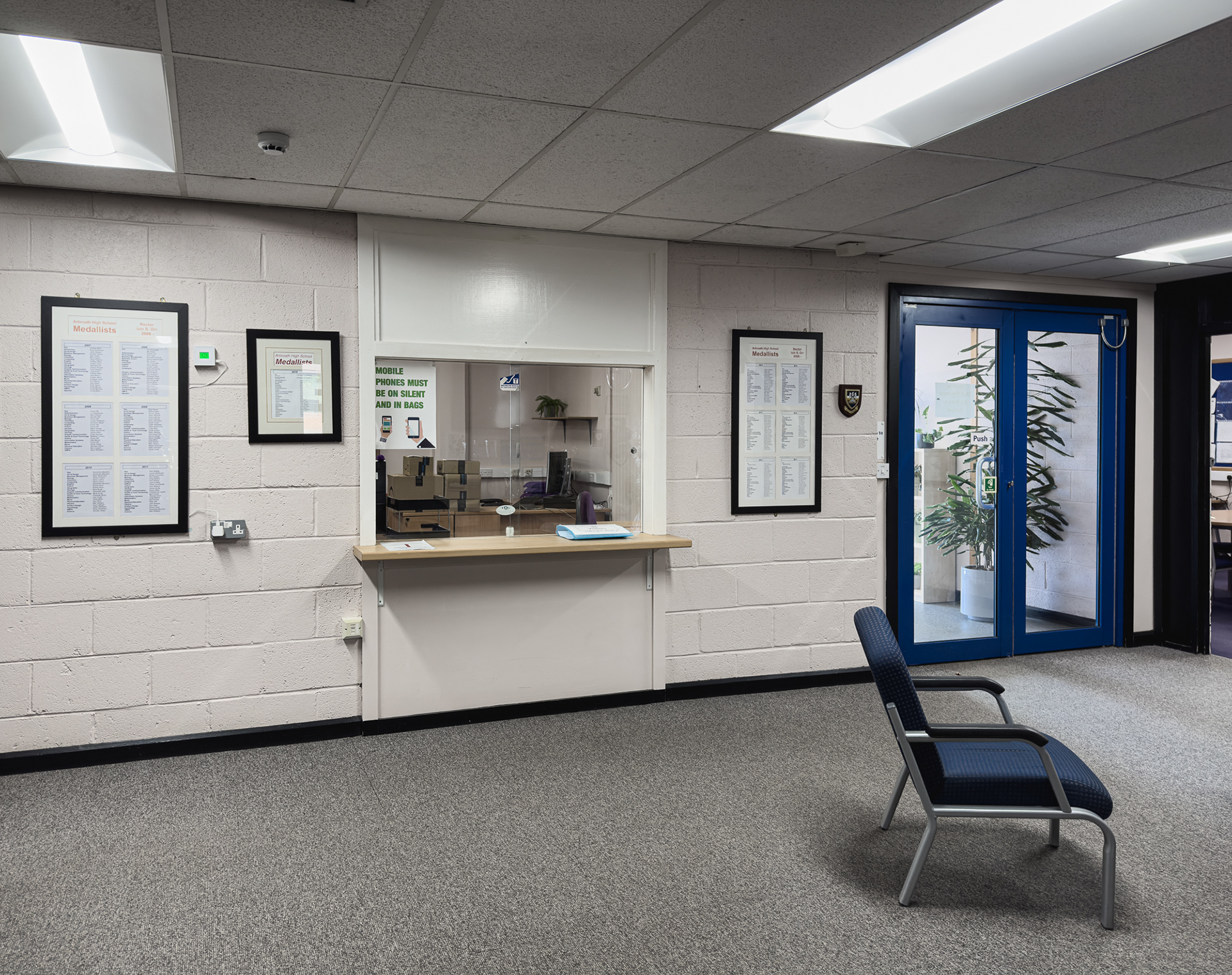 Back in Reception.