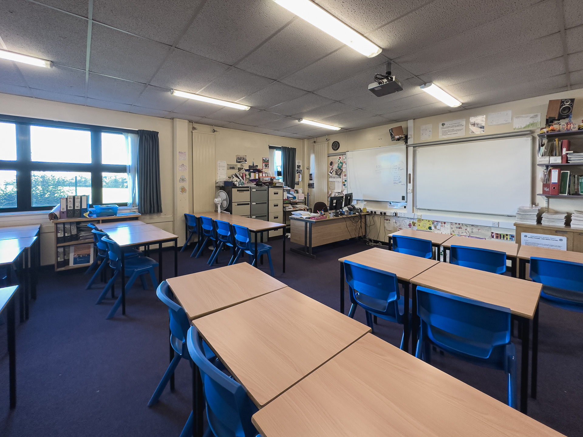 Miss Brown's (?) Maths classroom.