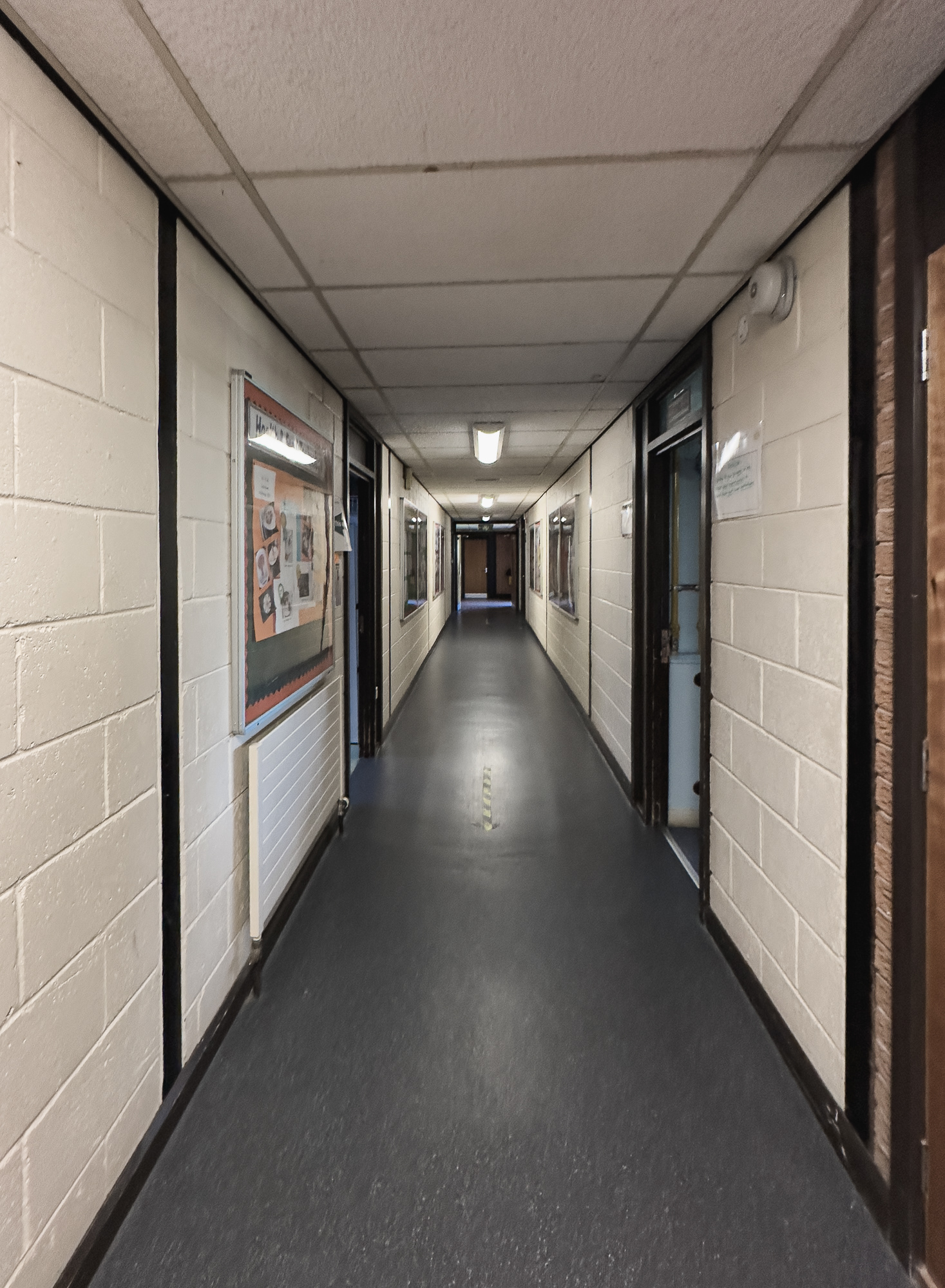 View down the Home Economics corridor.