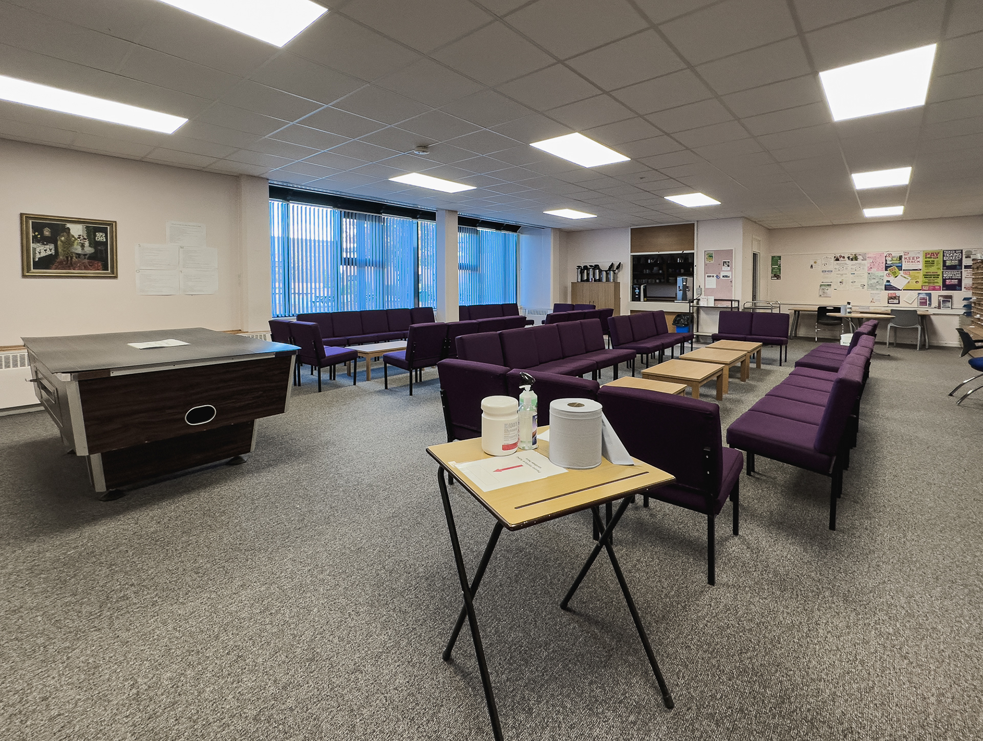 Staffroom - complete with pool table.