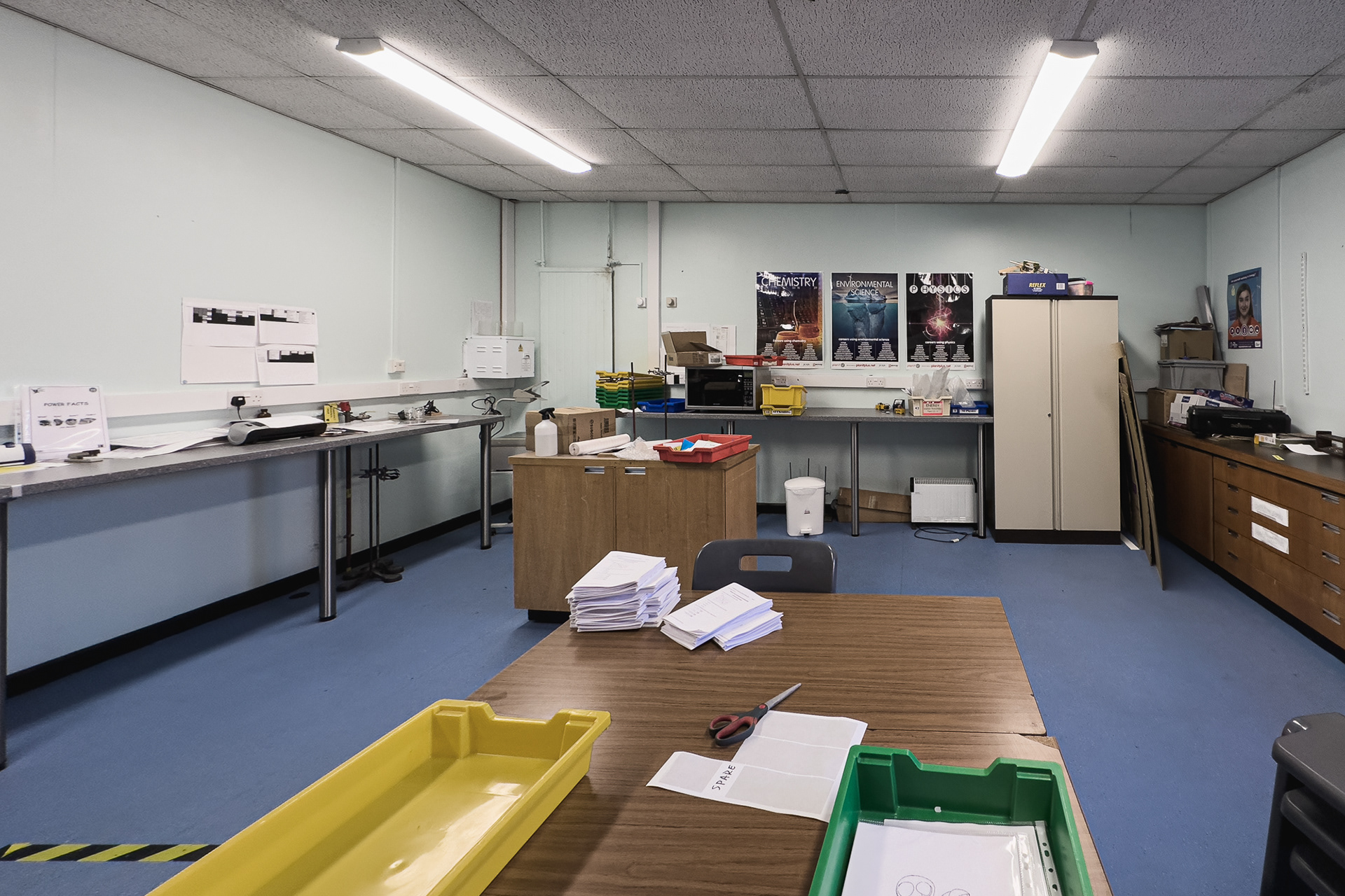 Photography classroom just opposite the darkroom