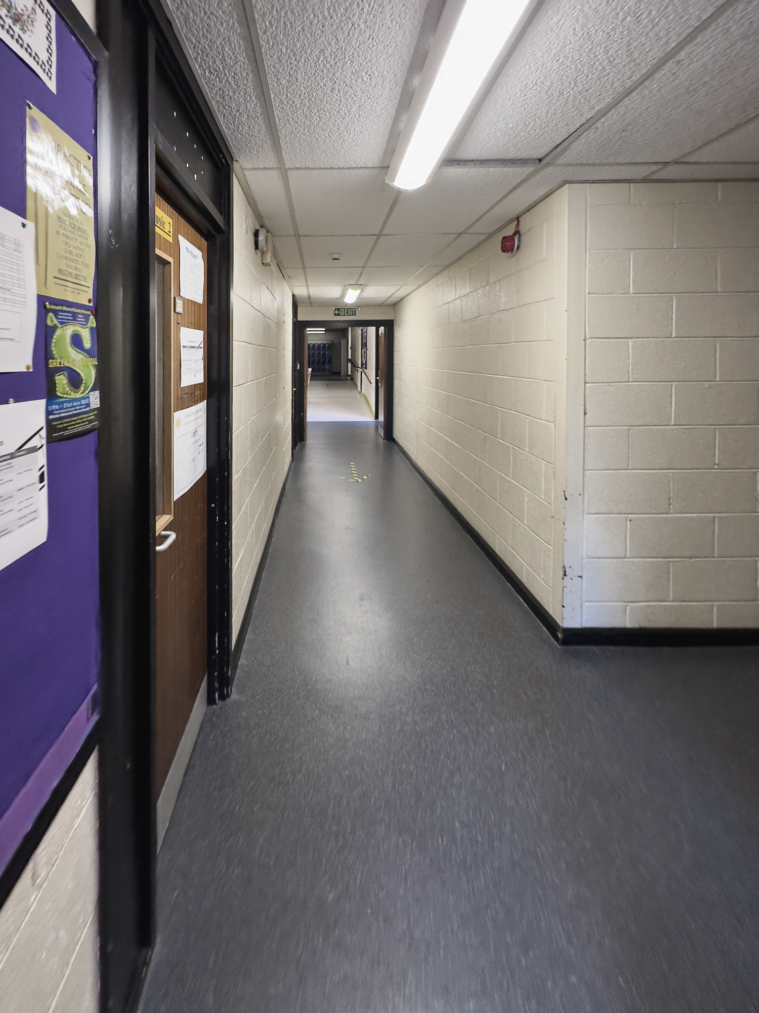 Music corridor - right to the practice rooms.