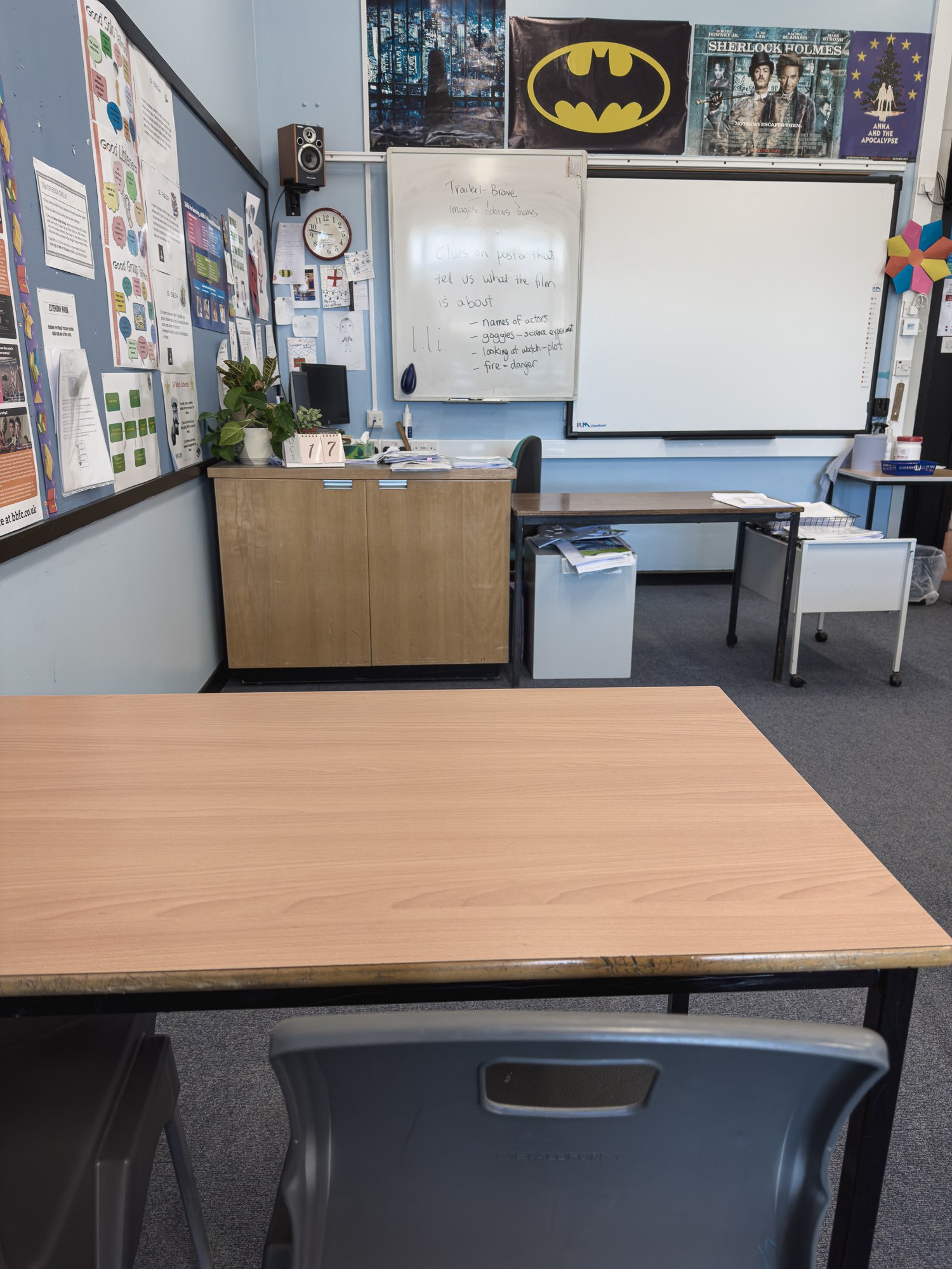 My desk in Mrs Bottone's French classroom