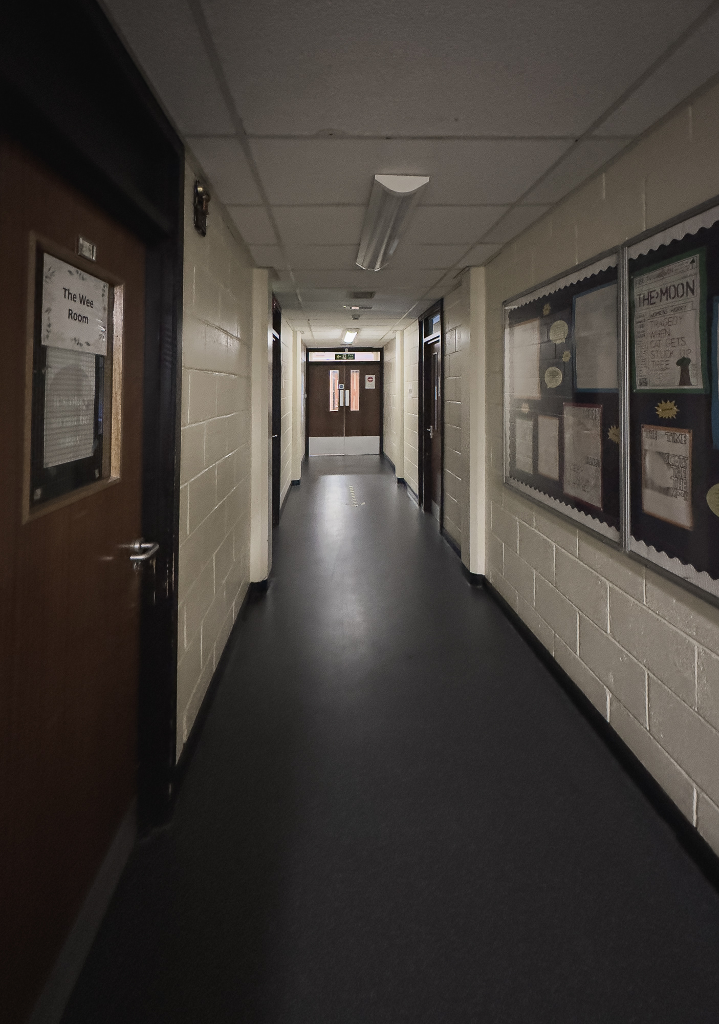 Looking towards the lift lobby.