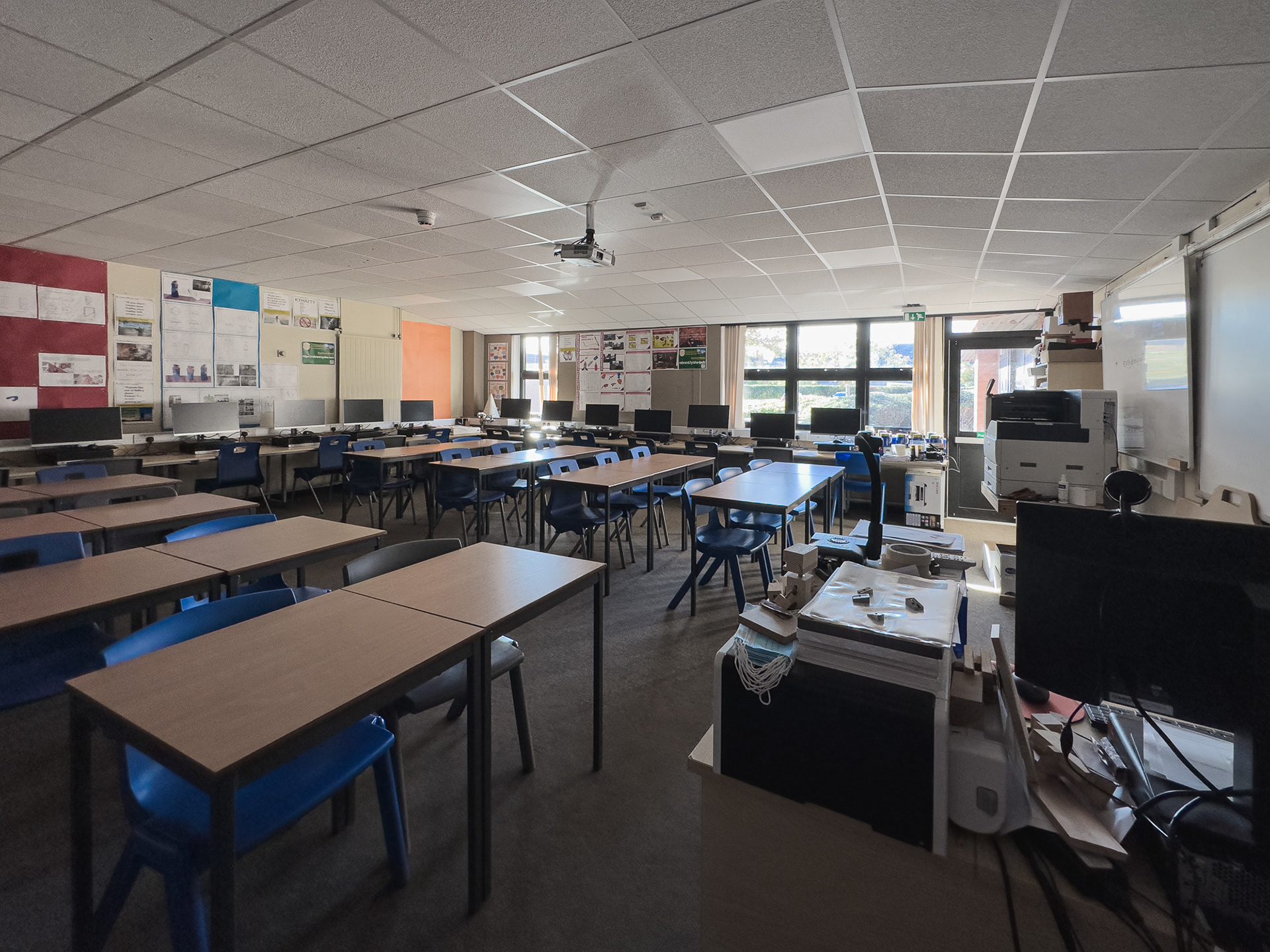 Tech area classroom.