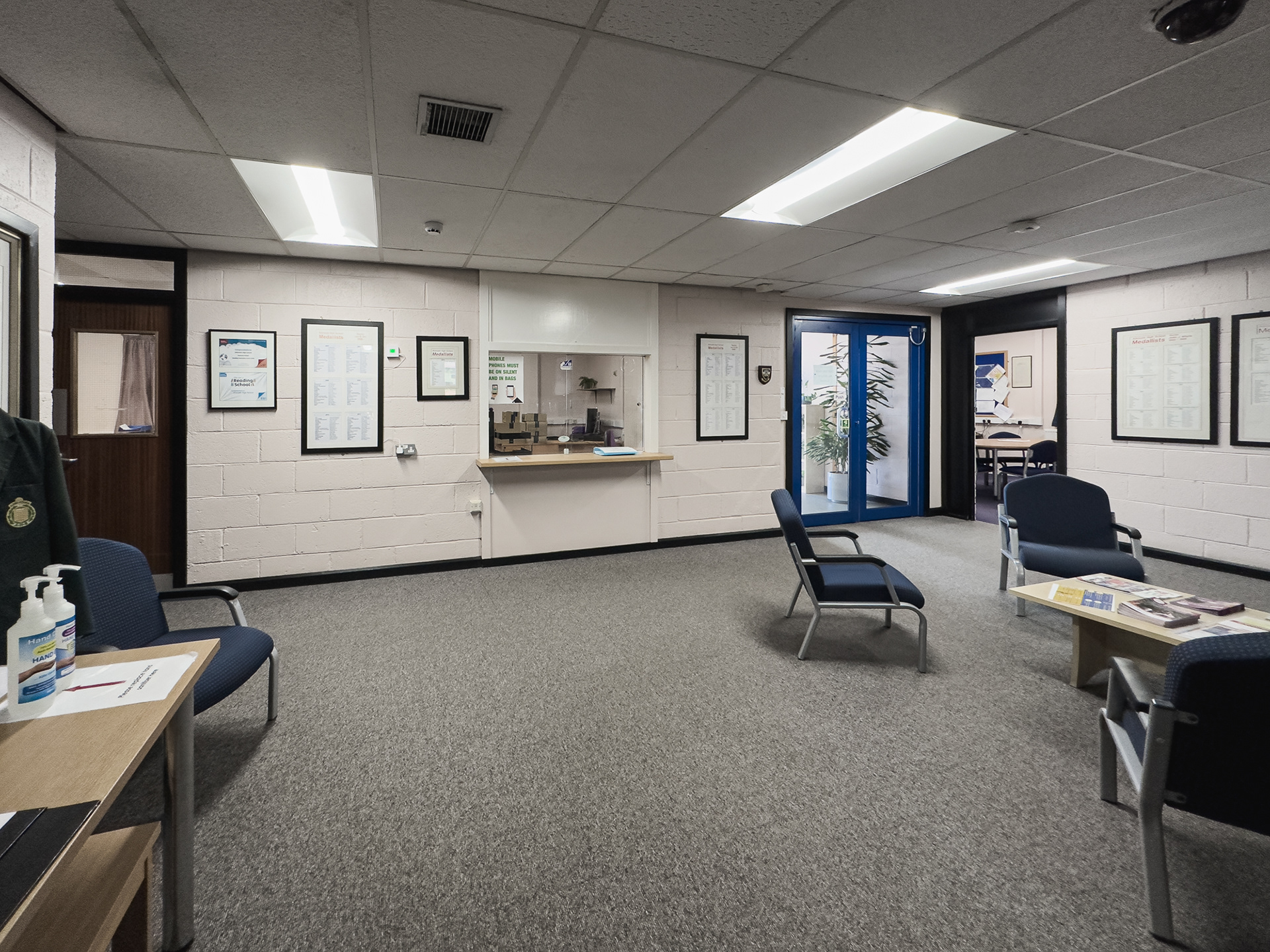 Reception area.
