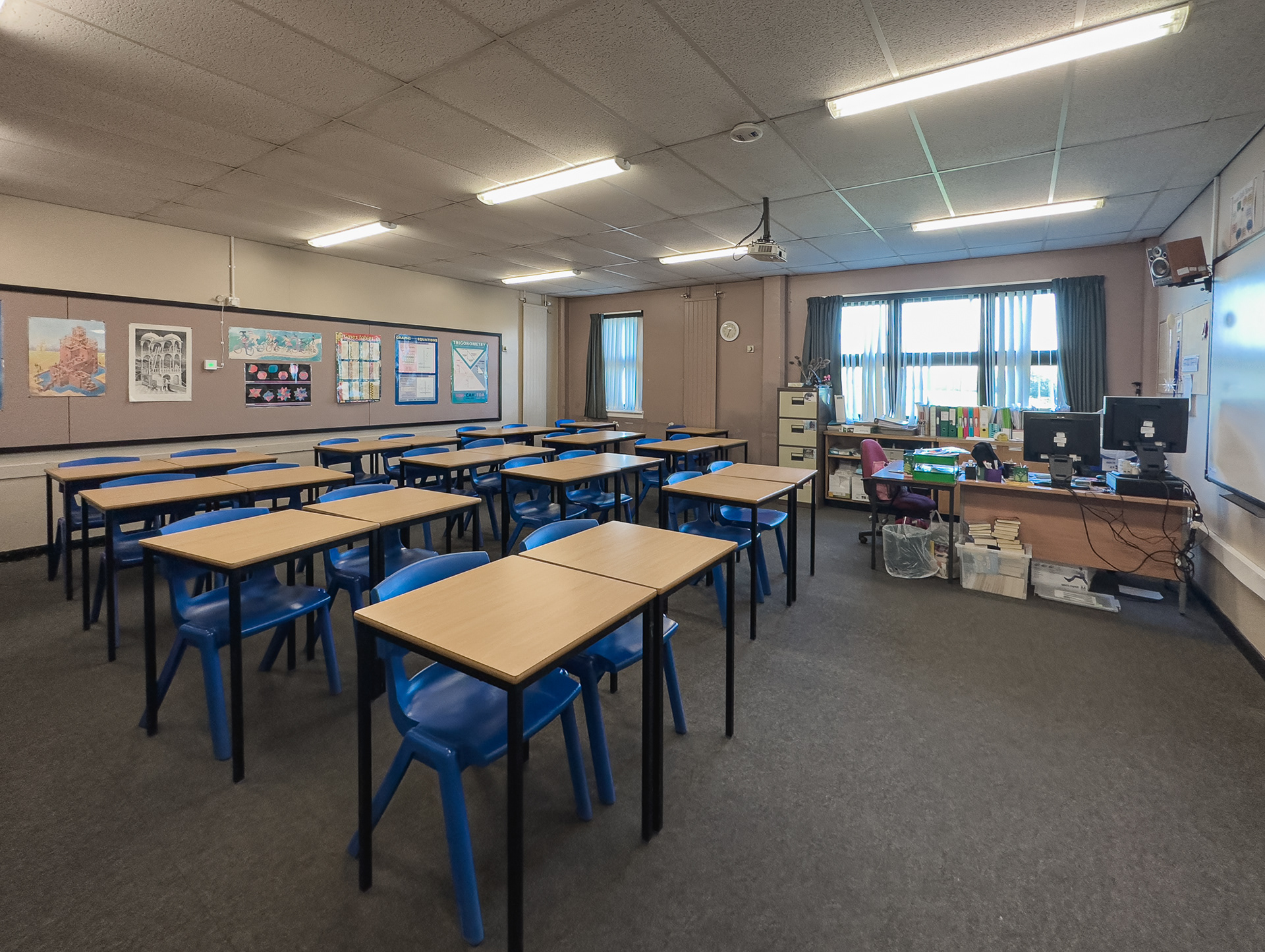 Maths classroom.
