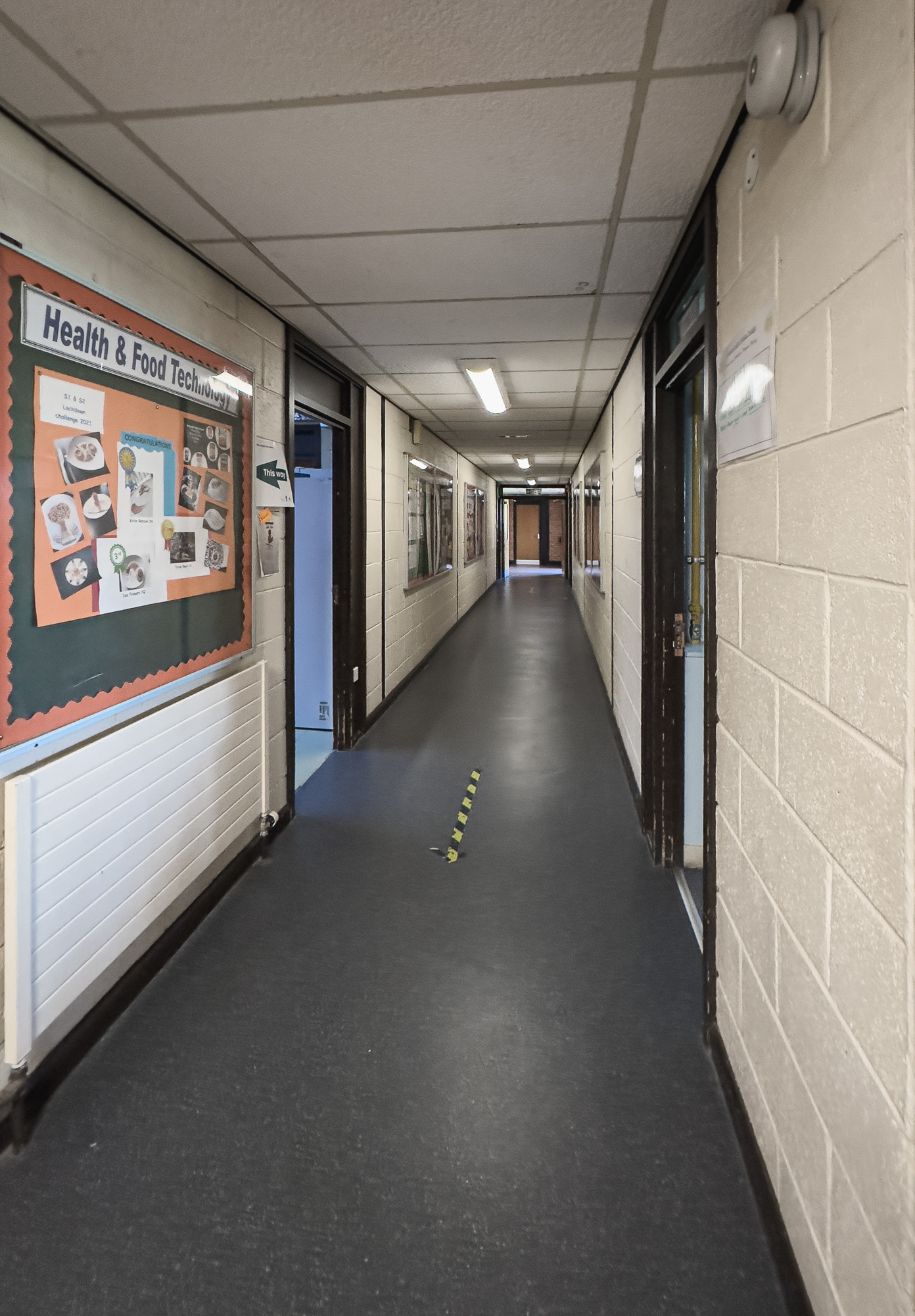 Looking back towards the first floor lift area.