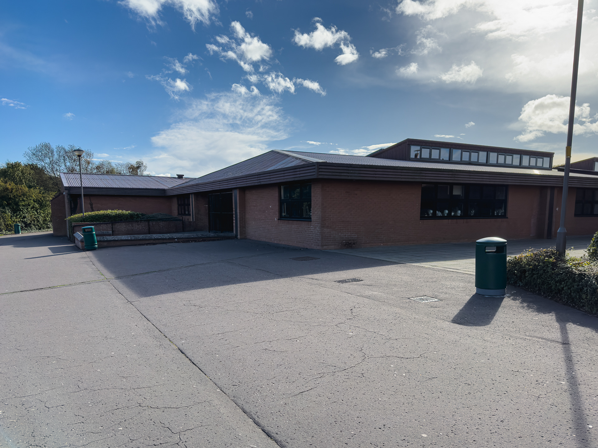 Outside the Art classrooms.