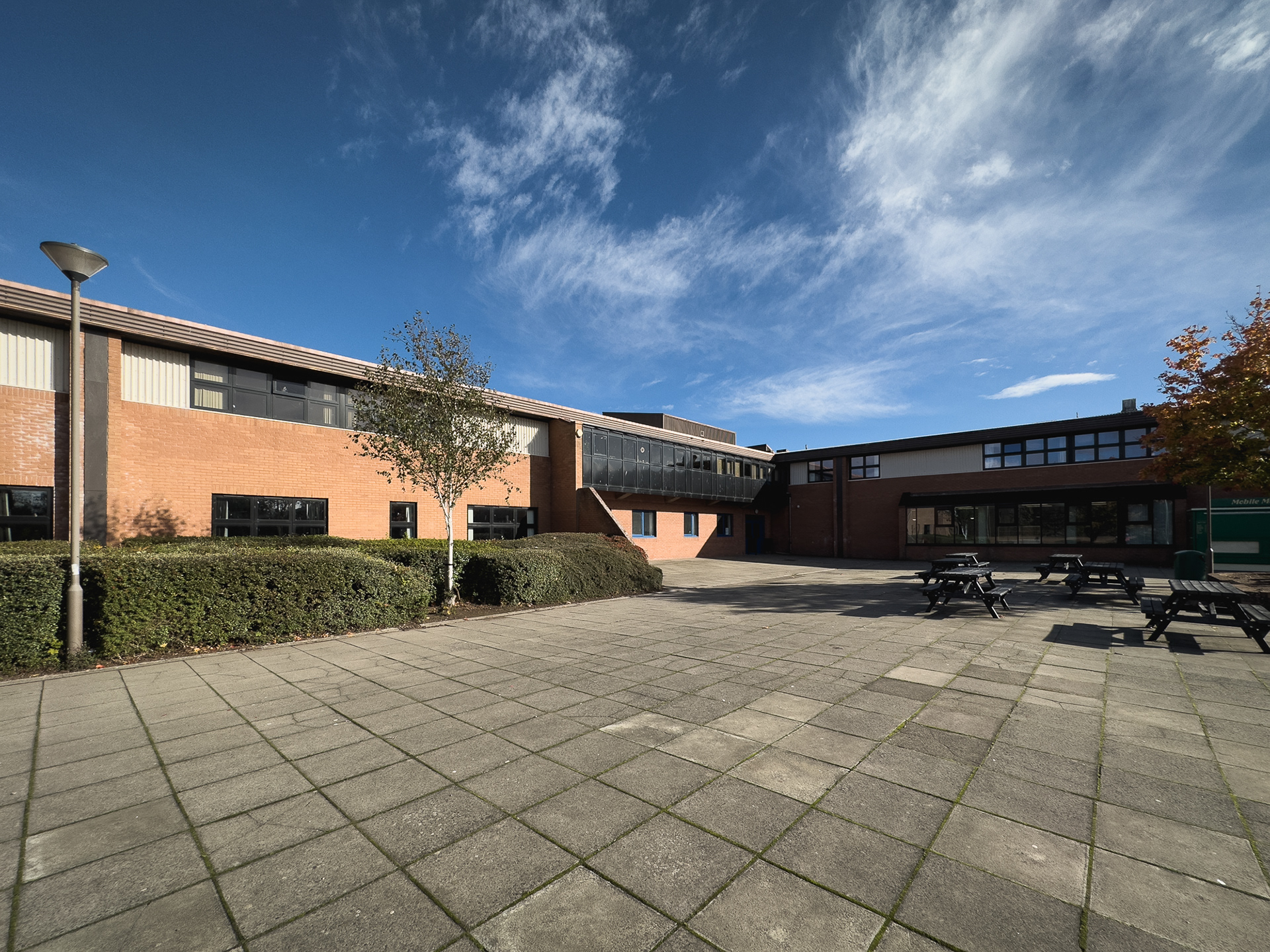 Looking towards the main entrance.