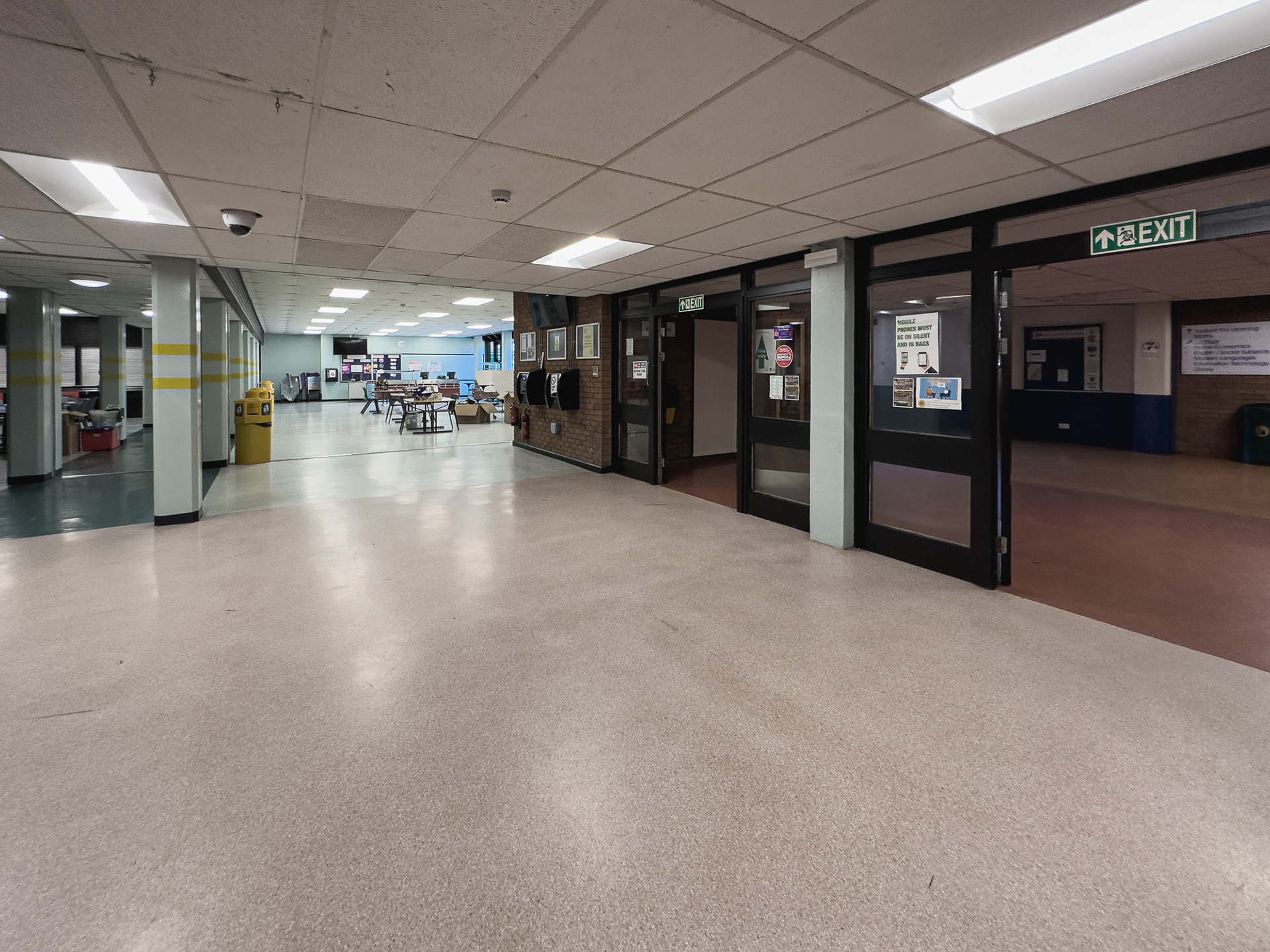Back at the main entrance and social area.
