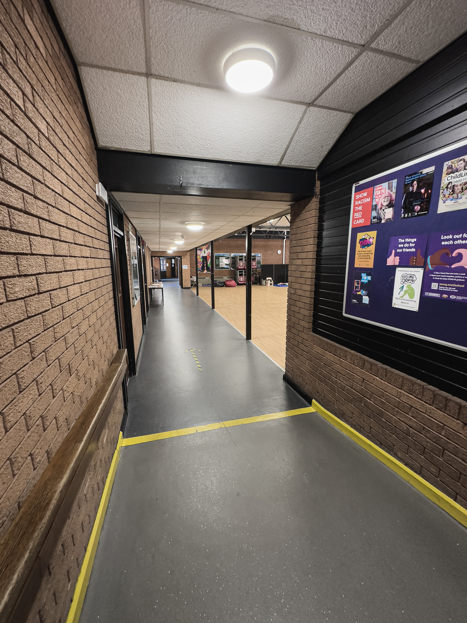 Looking down towards the science blocks.