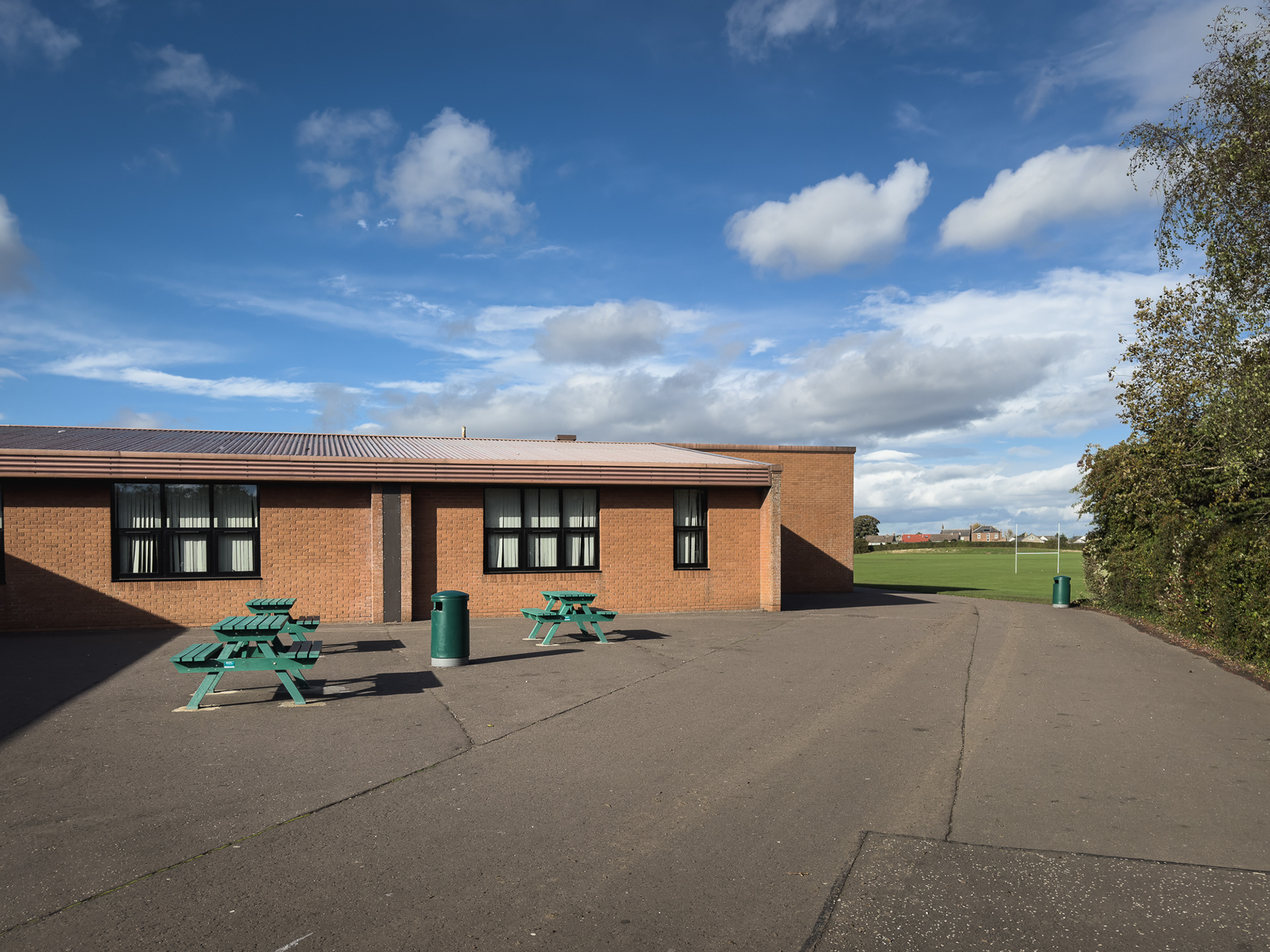 Outside the Music classrooms.