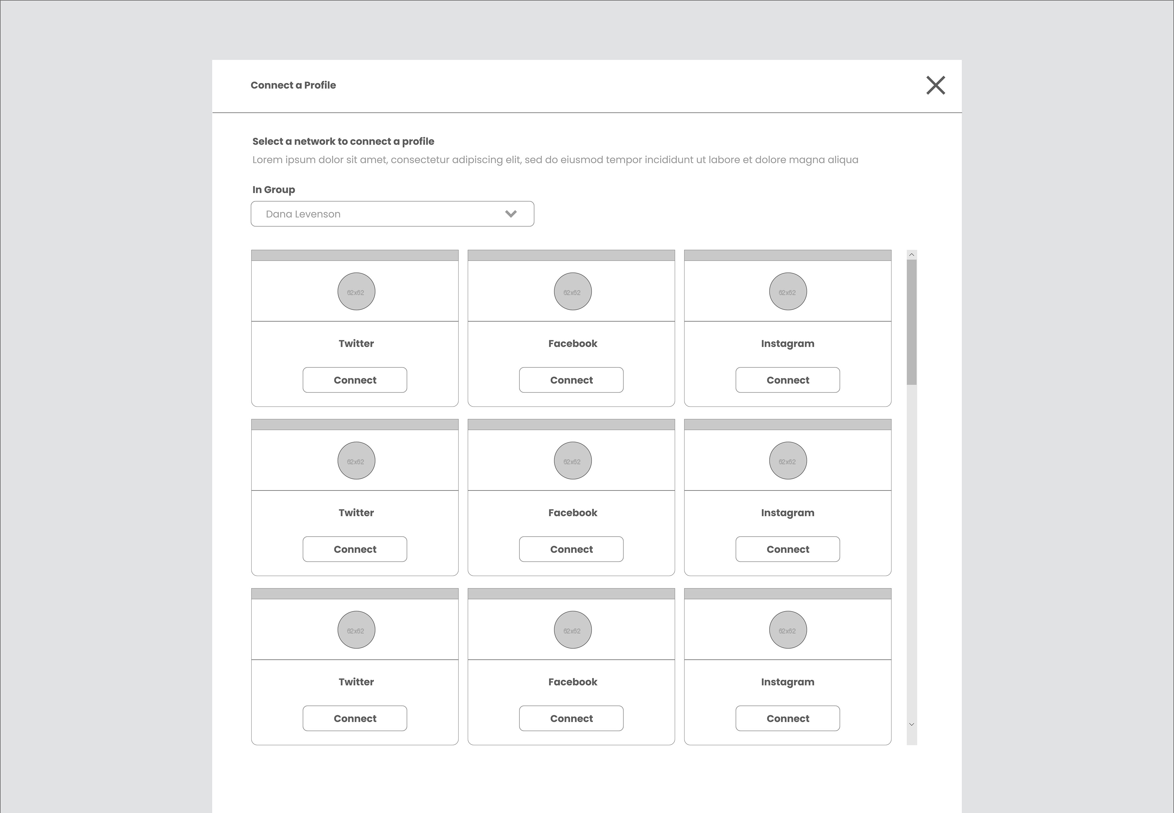 Connect More Profiles Pop Up