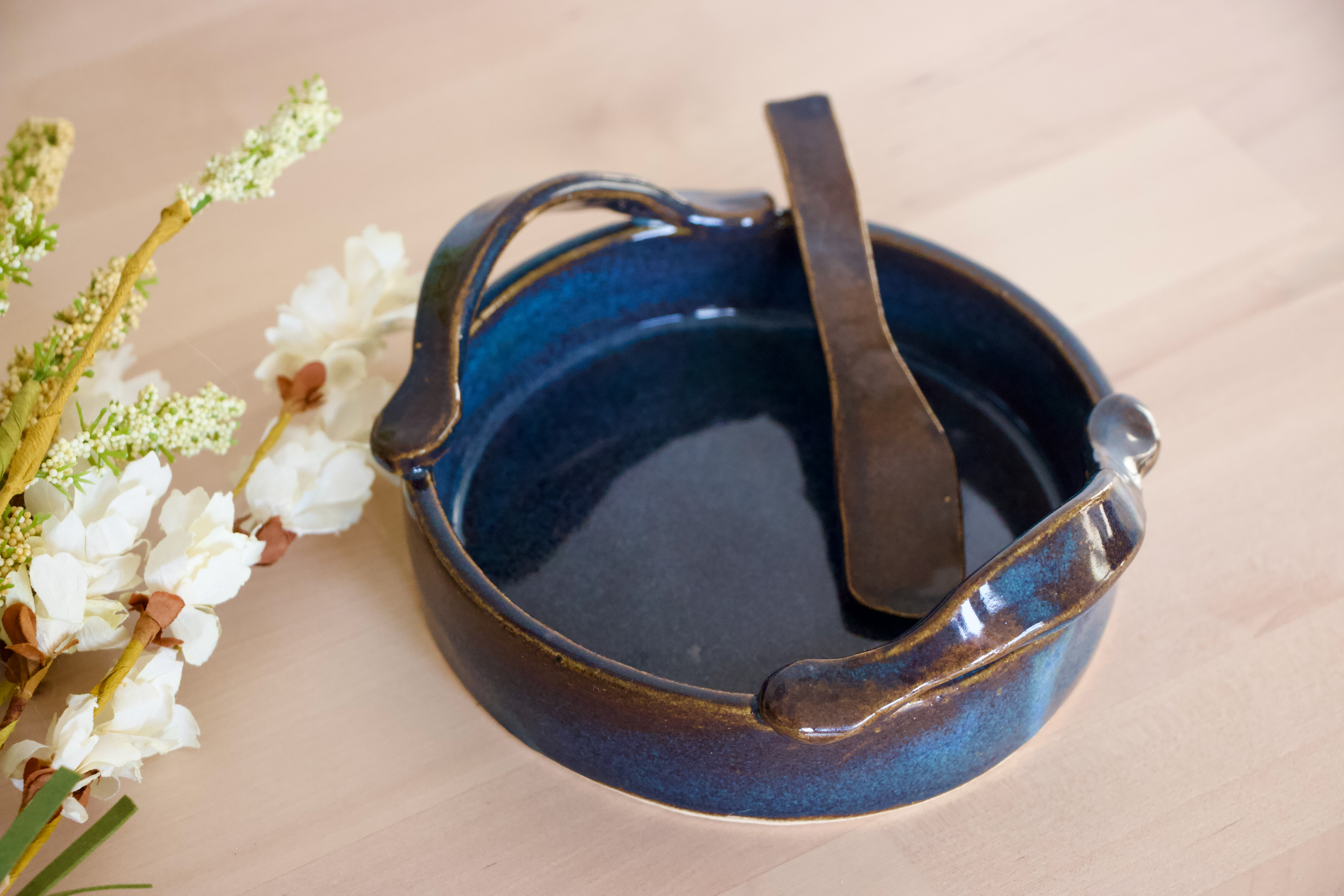 Spring 2025, Reclaimed clay, Floating Blue Glaze