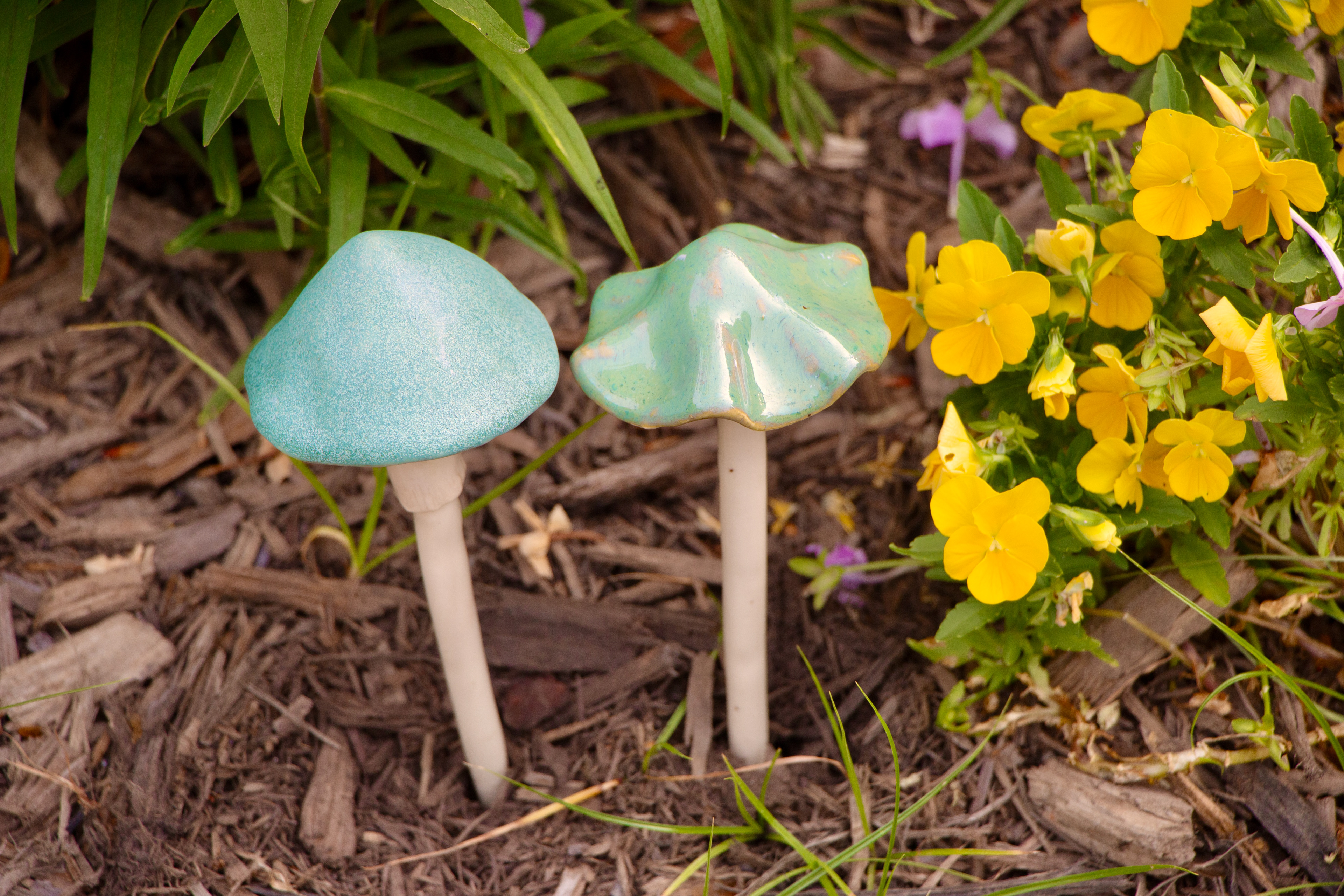 Spring 2025, Reclaimed clay, Pale Seaweed, Sea Mist & Clear glaze