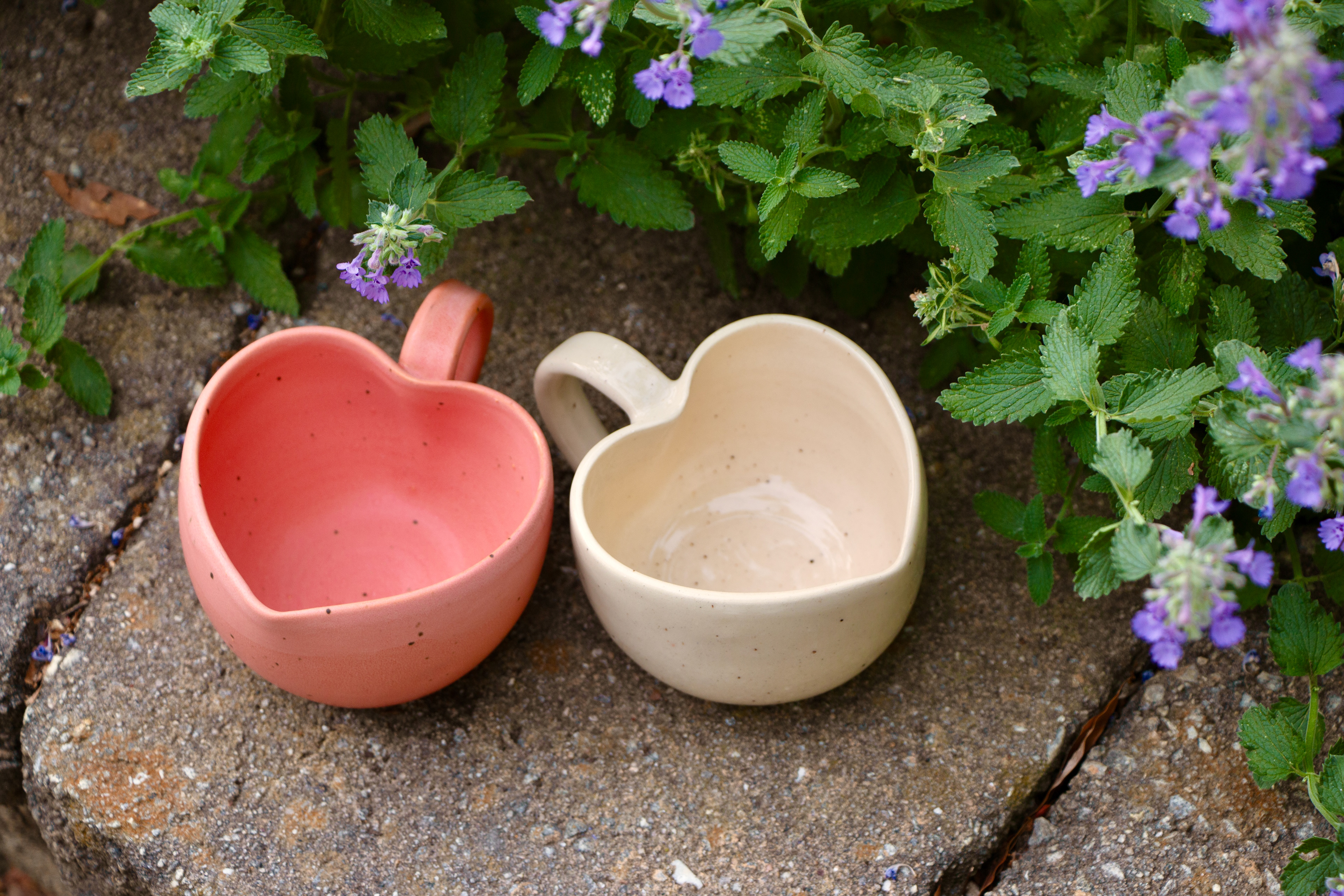 Spring 2025, Reclaimed clay, pink & clear glaze