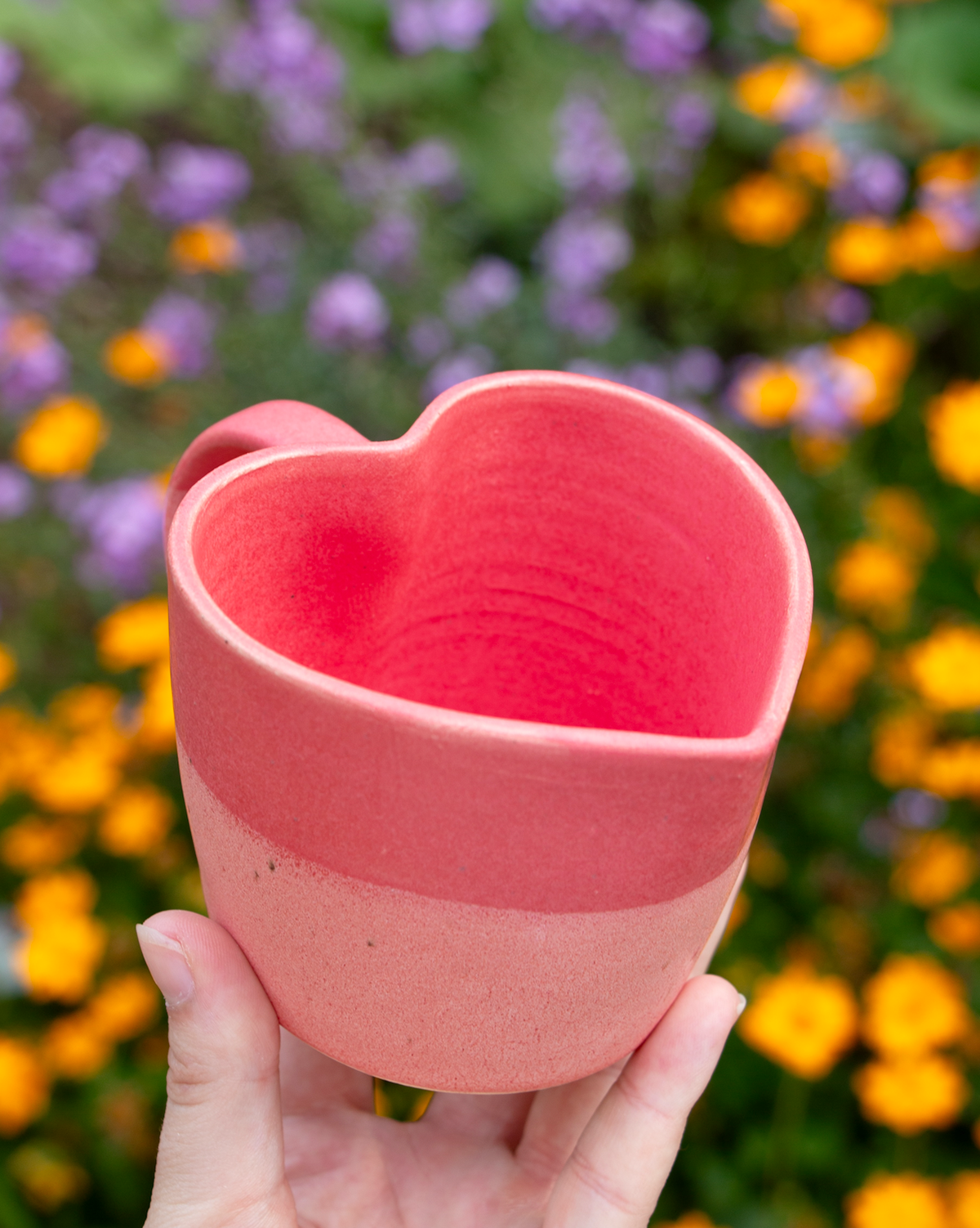 Spring 2025, Reclaimed clay, pink & red glaze