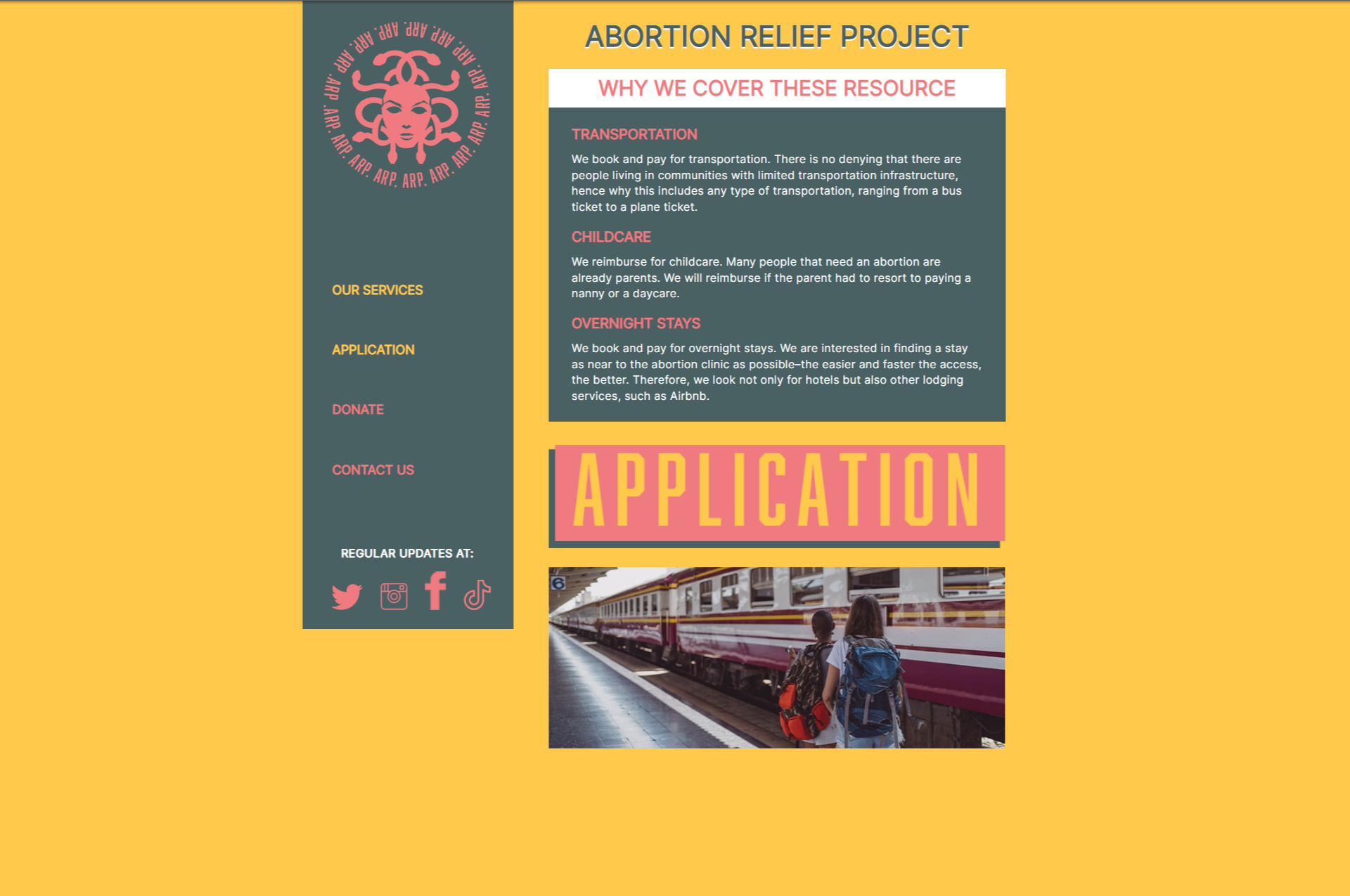 Application (Explanation) Page