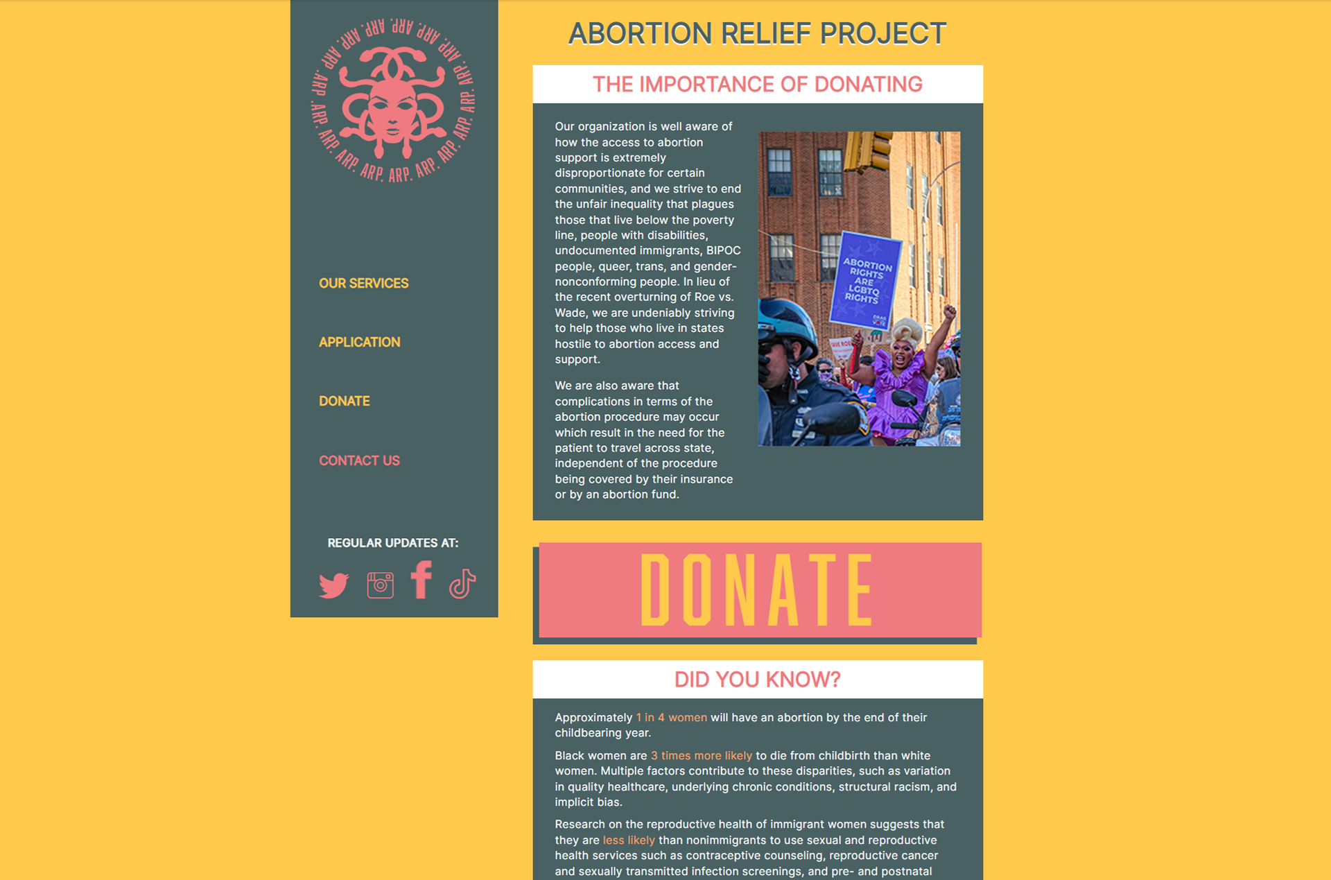 Donate (Explanation) Page