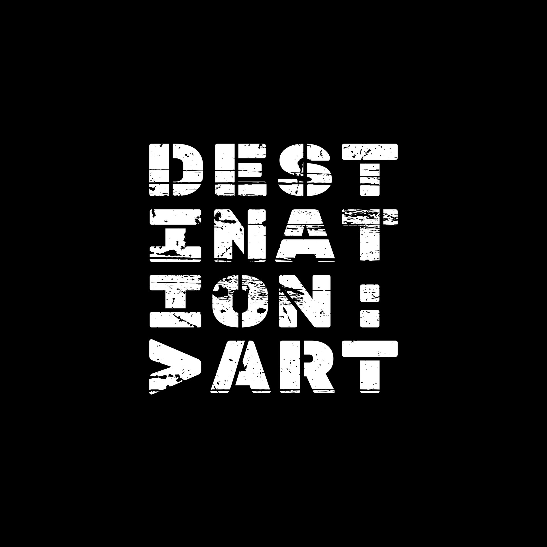 Creation of monospace stencil typographic idea