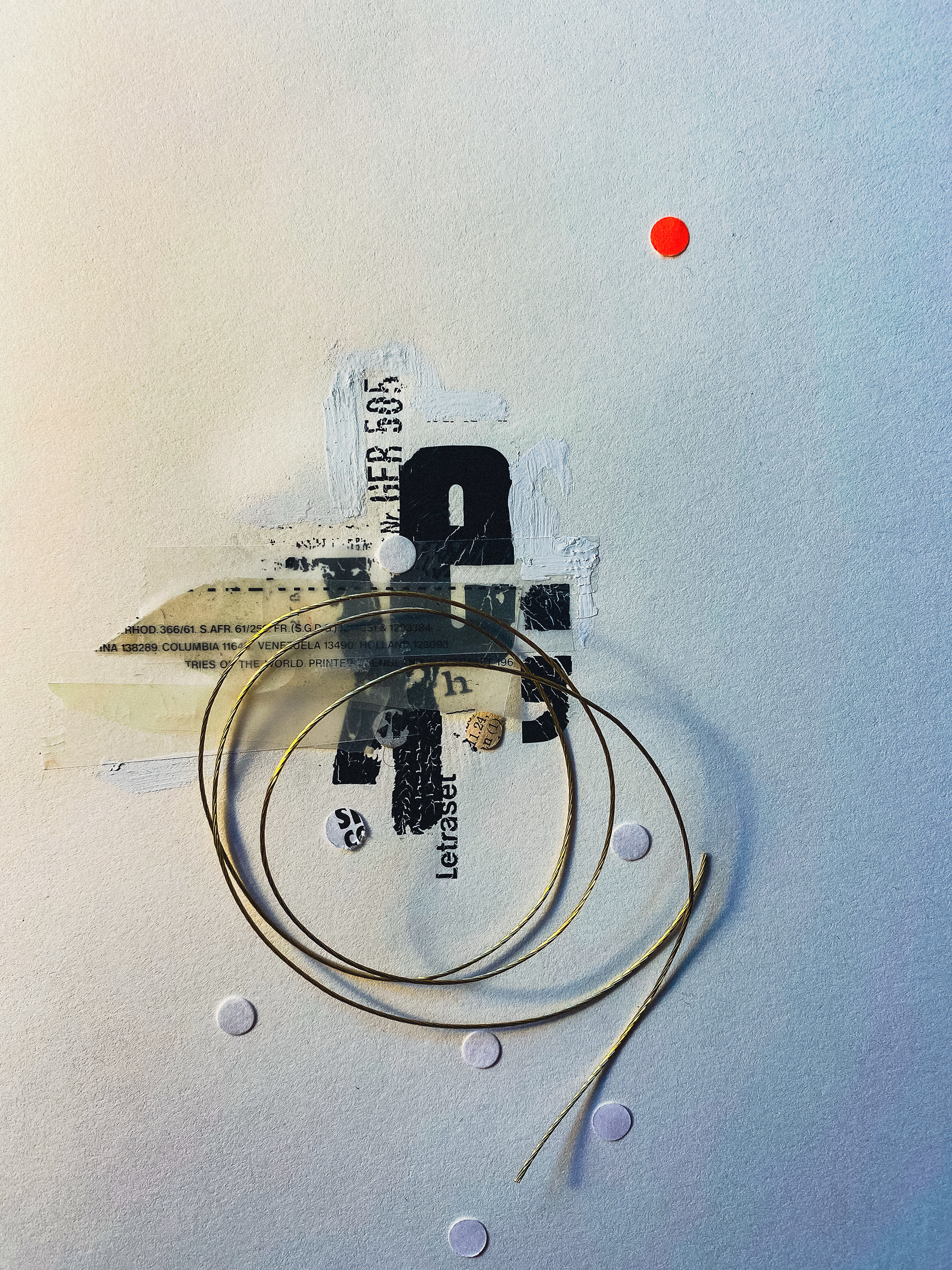 Letraset© used in collage test