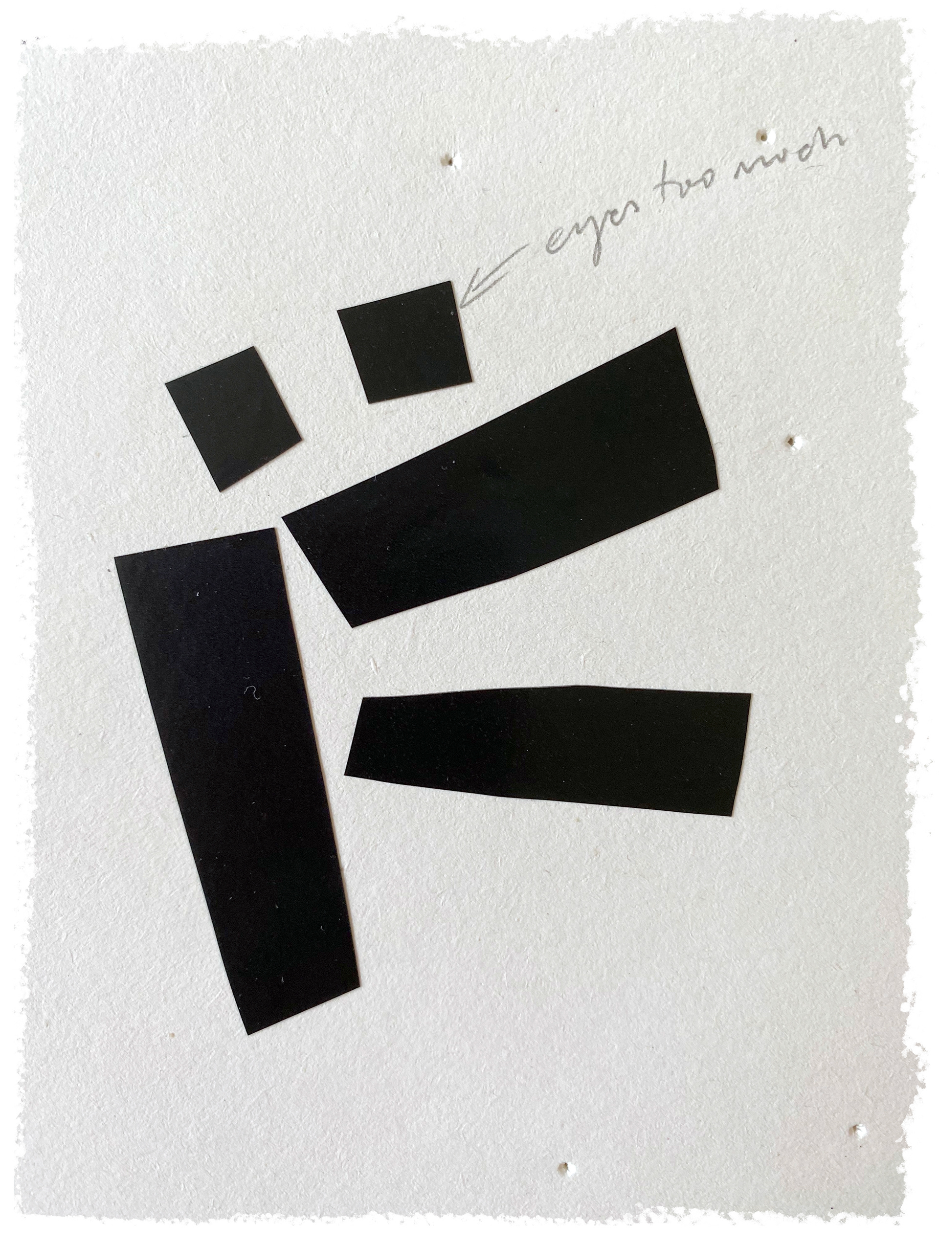 Monogram idea formed from black tape