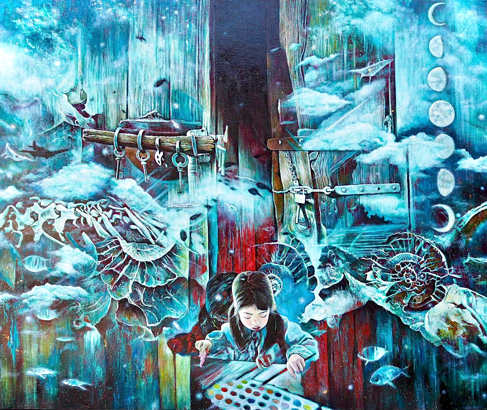 「新月の扉」 F130 画布/油彩・テンペラ