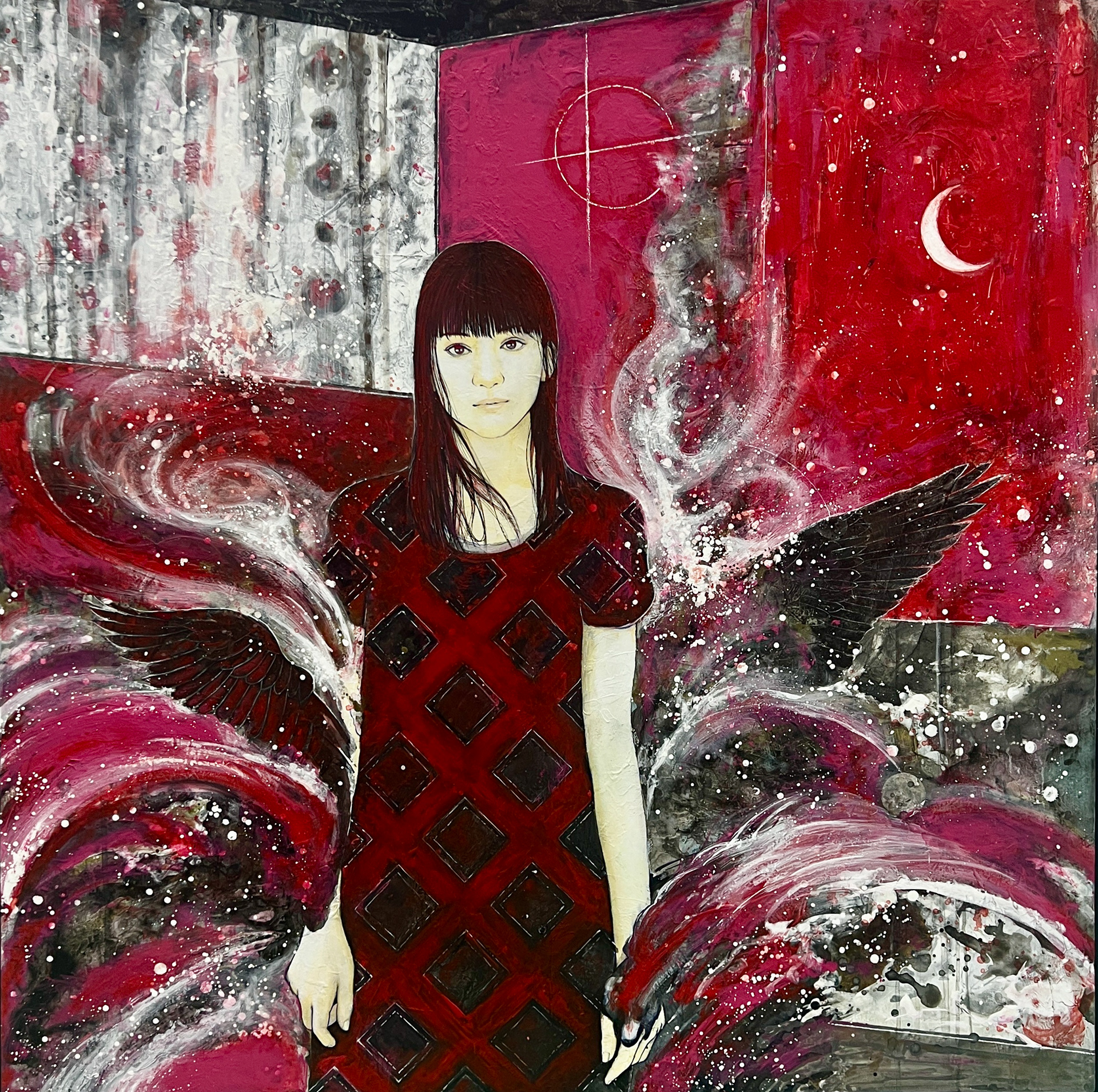 吉井淳二、サーカスの子供たち、希少画な集画、状態良好、新品高級額・額装付 吉井淳二展 多数入賞！ | 鹿児島県立曽於高等学校