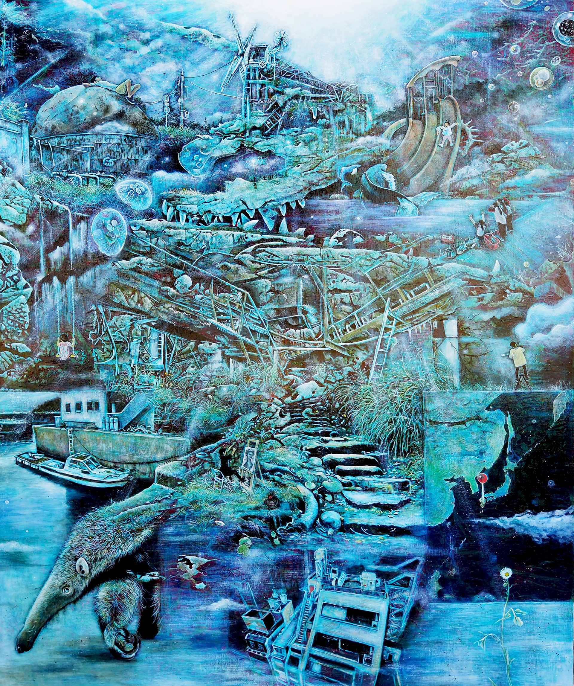 「私的異化」 F100 画布/油彩・テンペラ