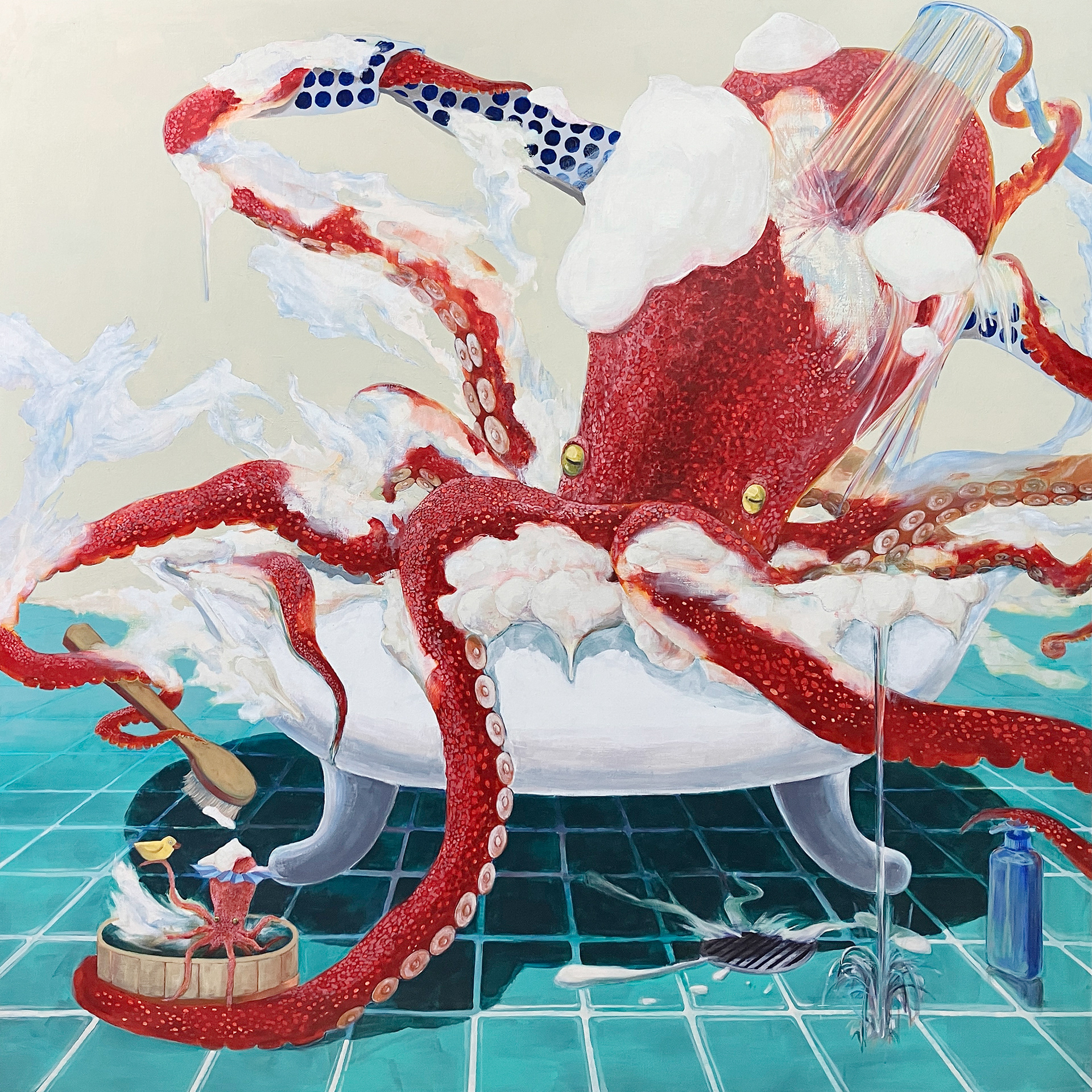 「BATHROOM」S100　アクリル、キャンバス 