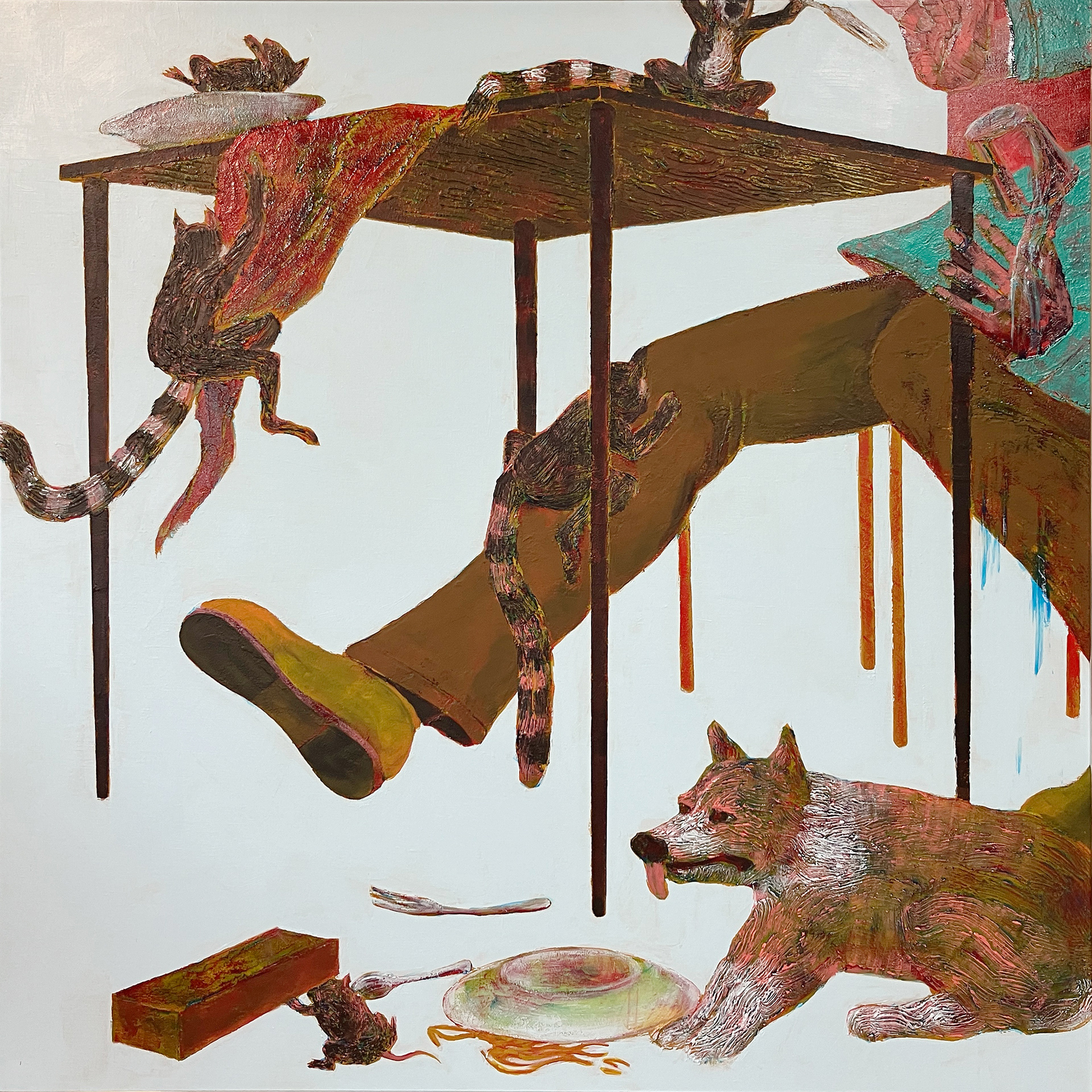 「Lunch Time」S50　アクリル、キャンバス