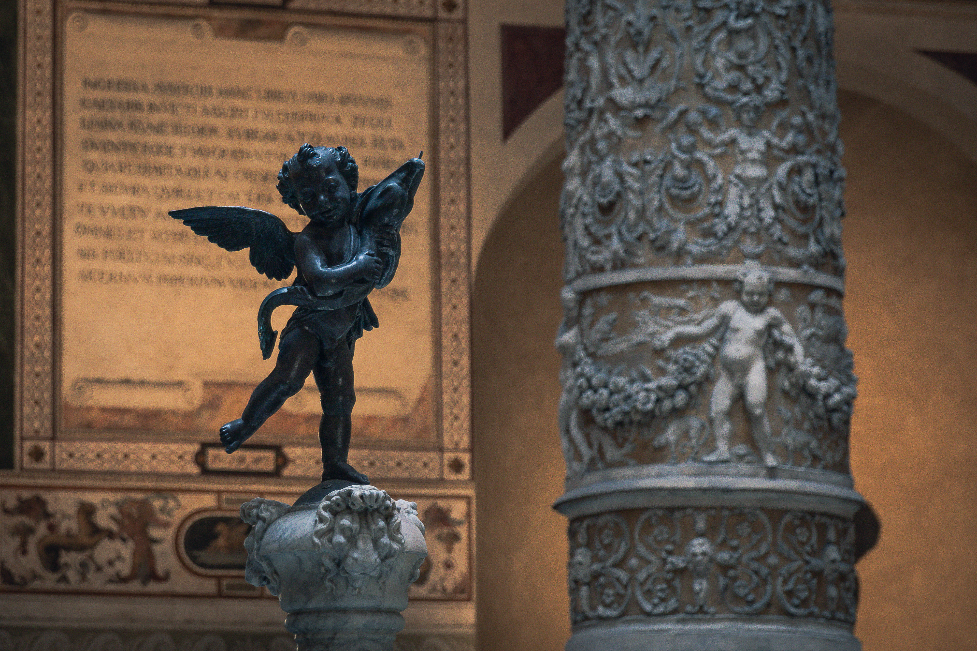 Little angel with dolphin, Inside the Courtyard of Palazzo Vecchio