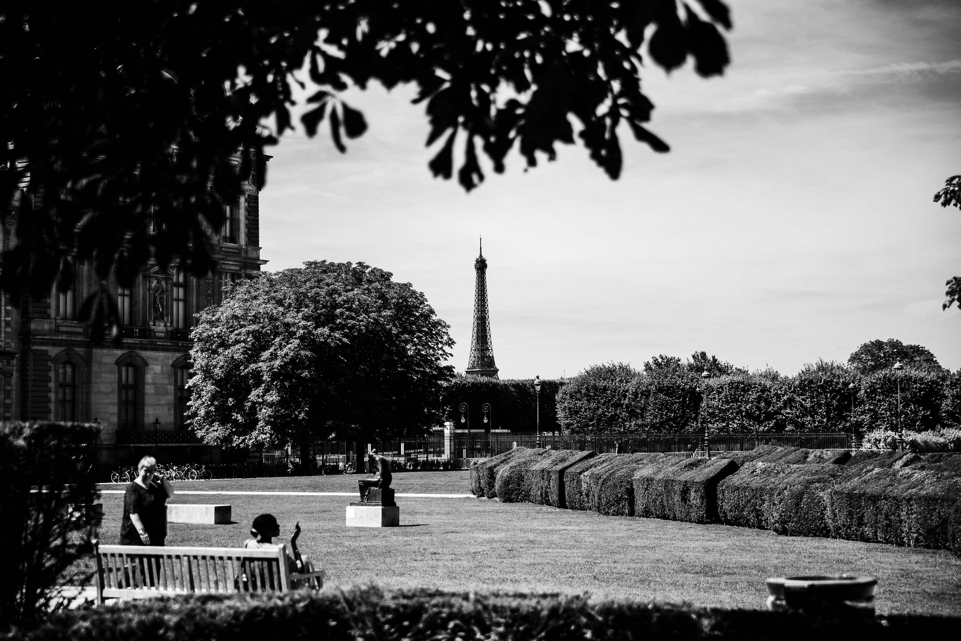 Eiffel tower viewed from Louvre