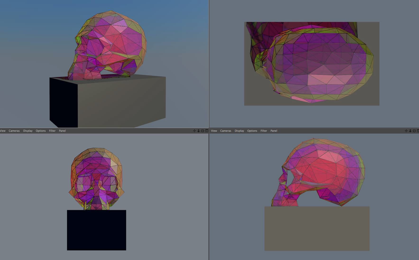 The Dichroic Skull 3D Render